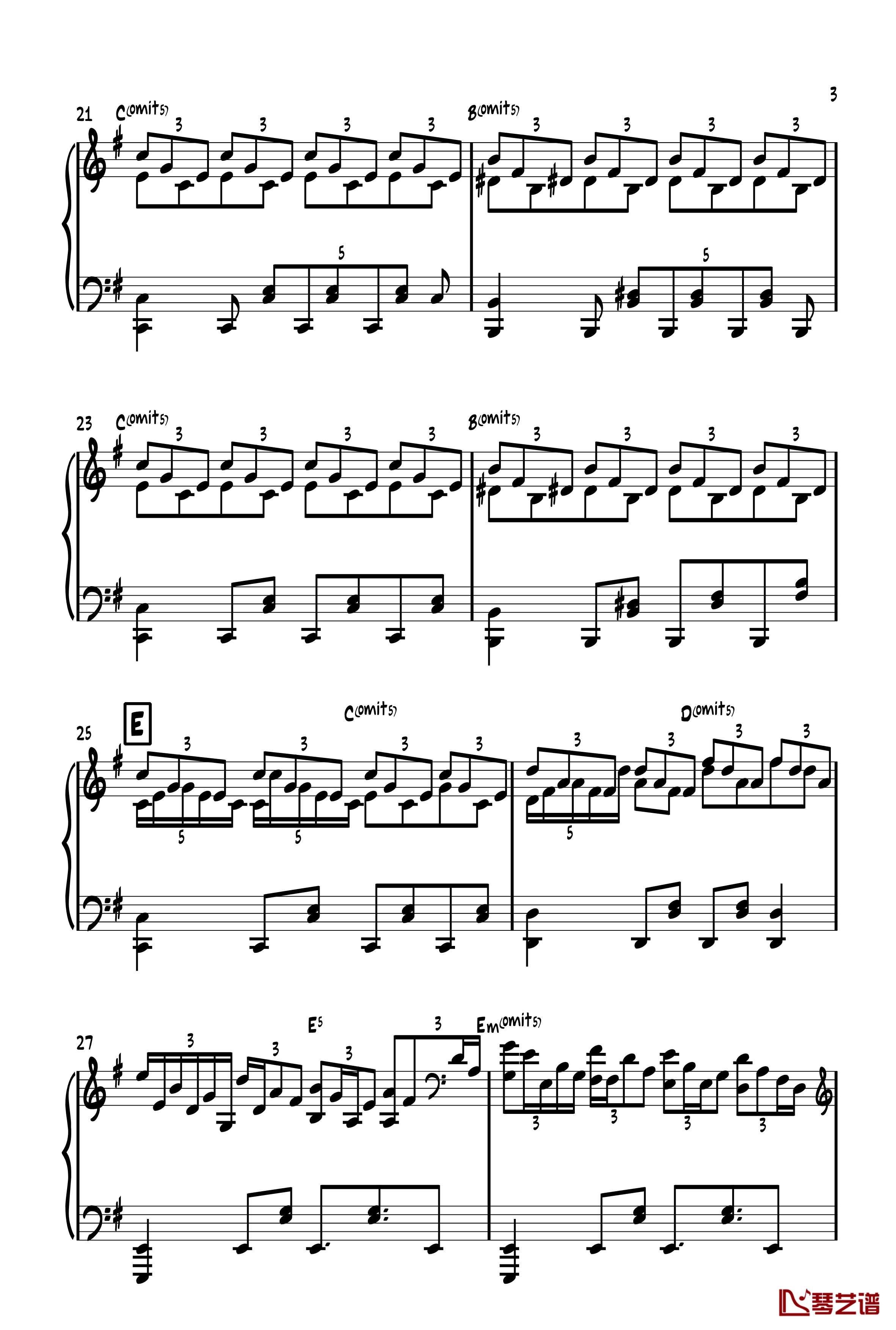 旅人1970钢琴谱-ヴォヤージュ１９７０-zun3