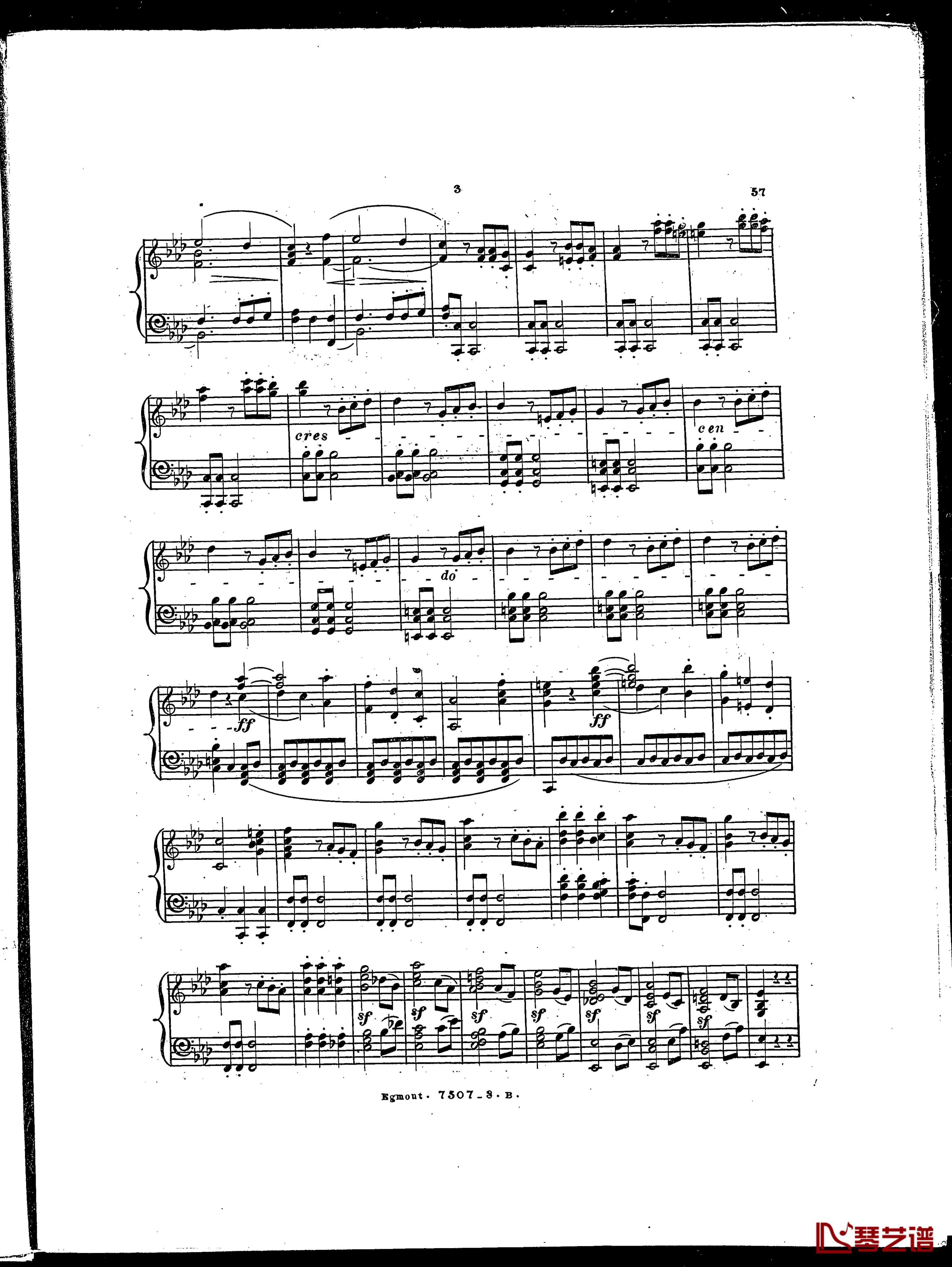 埃格蒙特序曲  Op.84钢琴谱-贝多芬-beethoven2