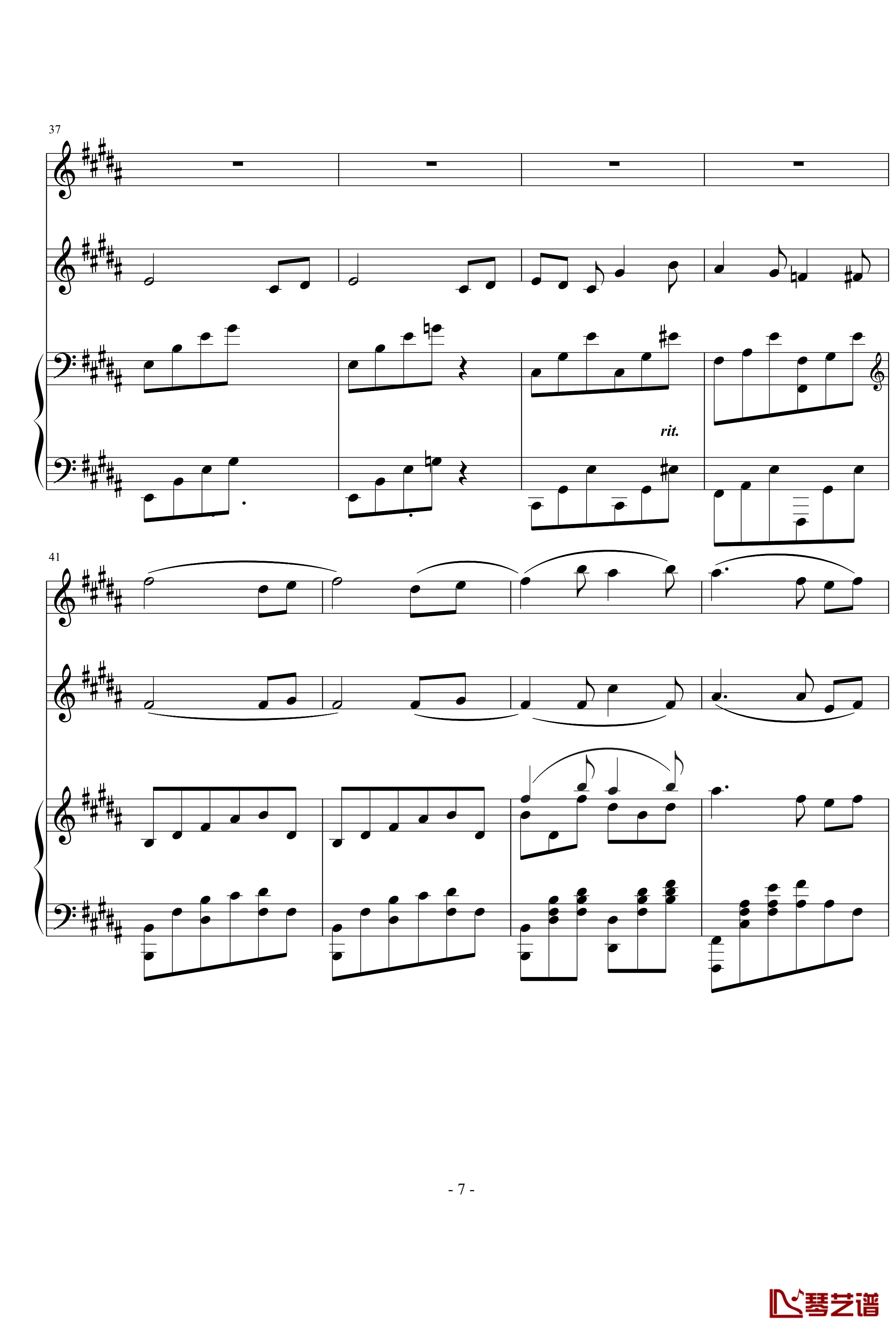 D大调钢琴三重奏第3乐章钢琴谱-nyride7