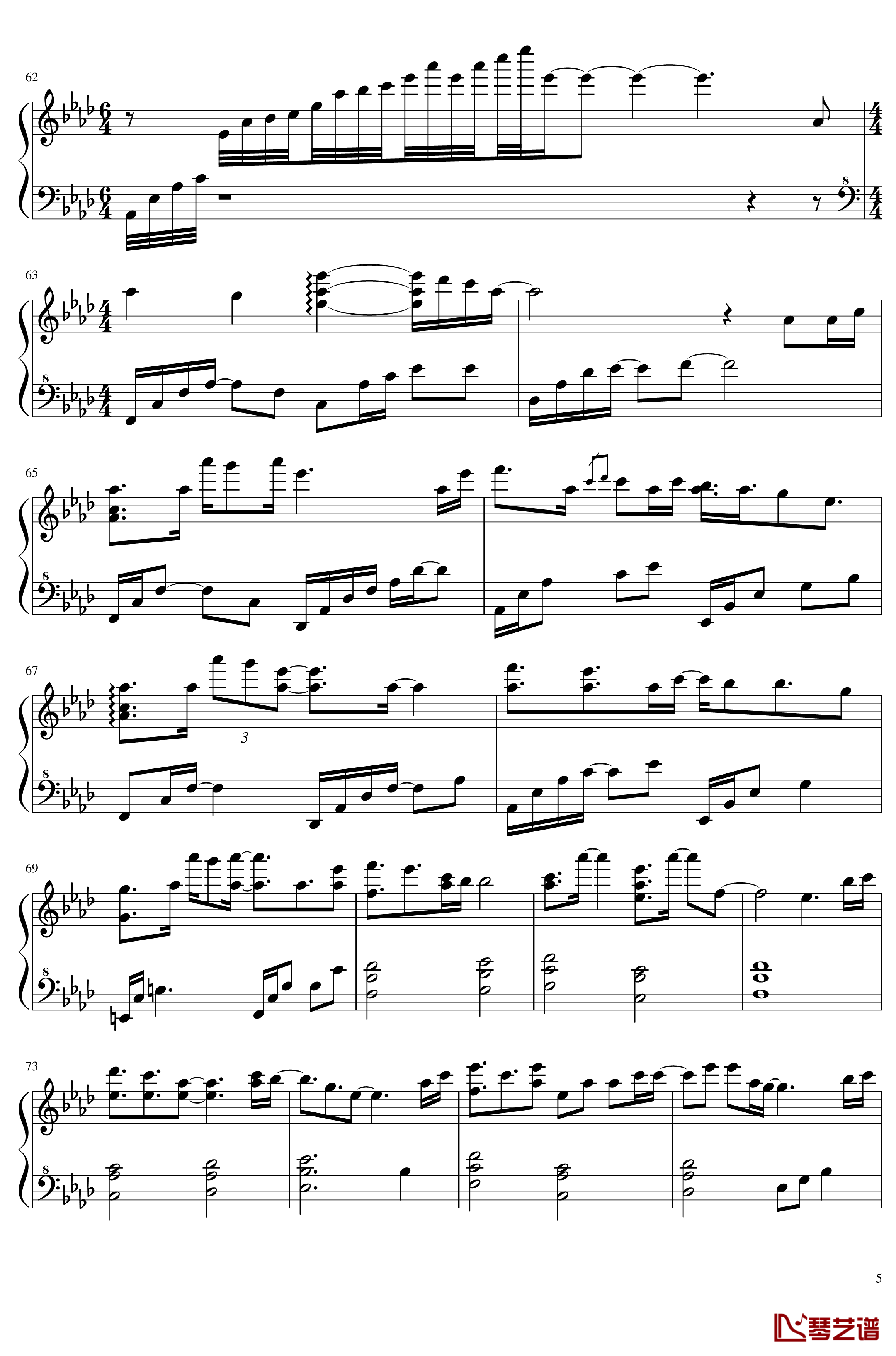 Hold on a little longer钢琴谱- Xeuphoria5