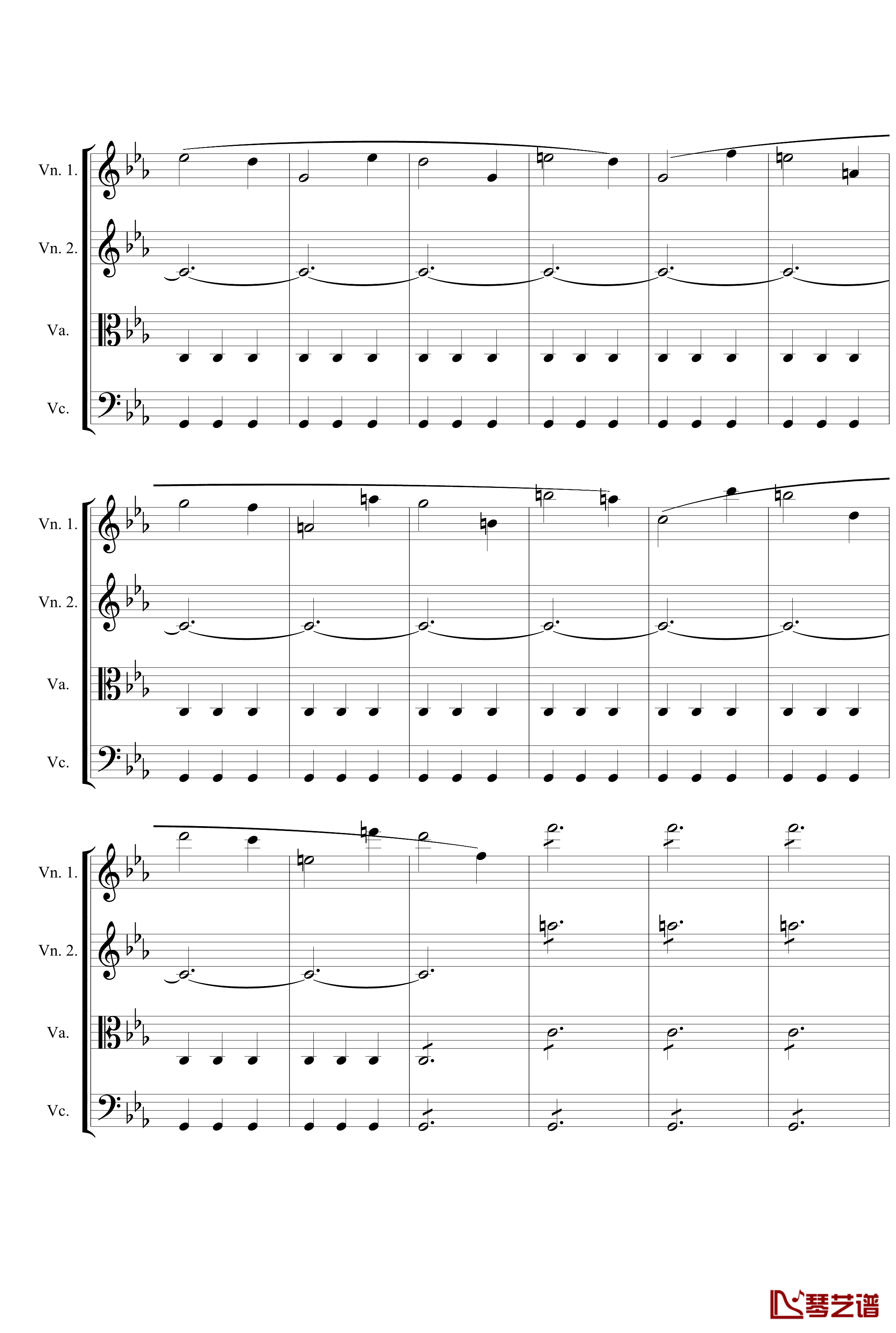 Symphony No.5 in C Minor 3rd钢琴谱-String quartet-贝多芬-beethoven23