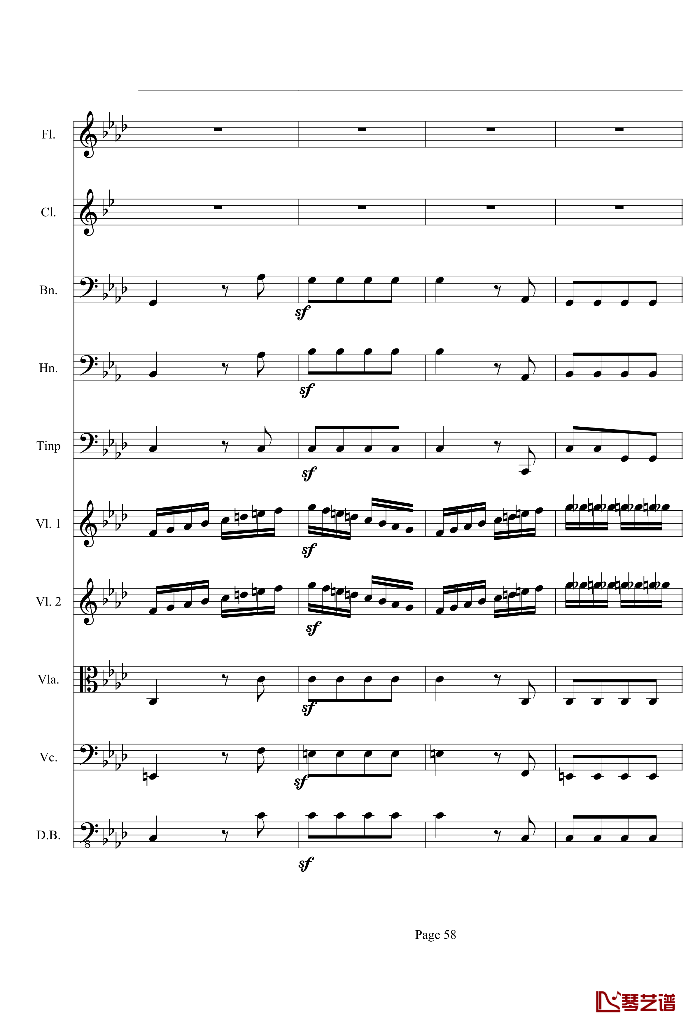 奏鸣曲之交响第23首Ⅲ钢琴谱--贝多芬-beethoven58
