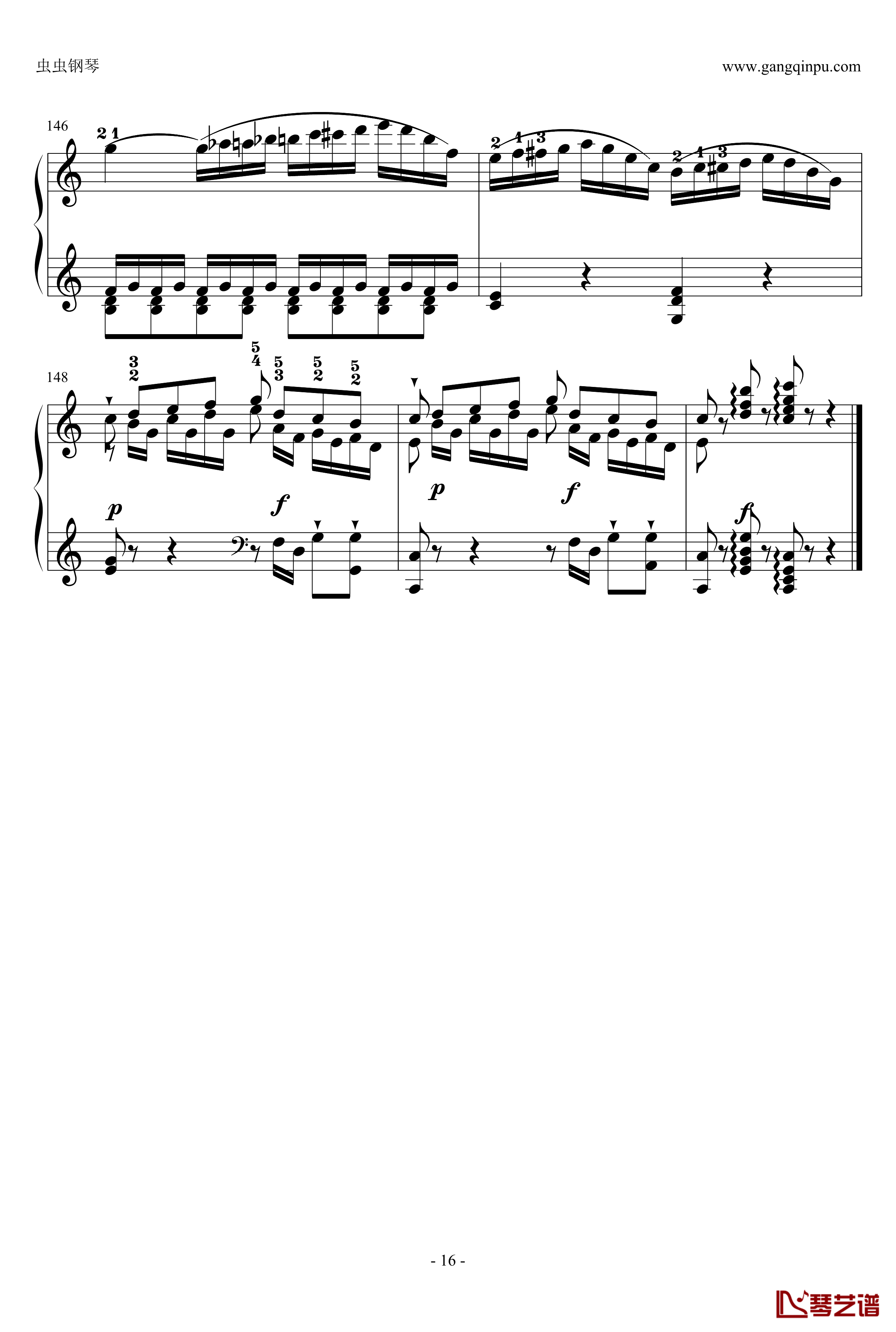 C大调奏鸣曲钢琴谱第一乐章-海顿16