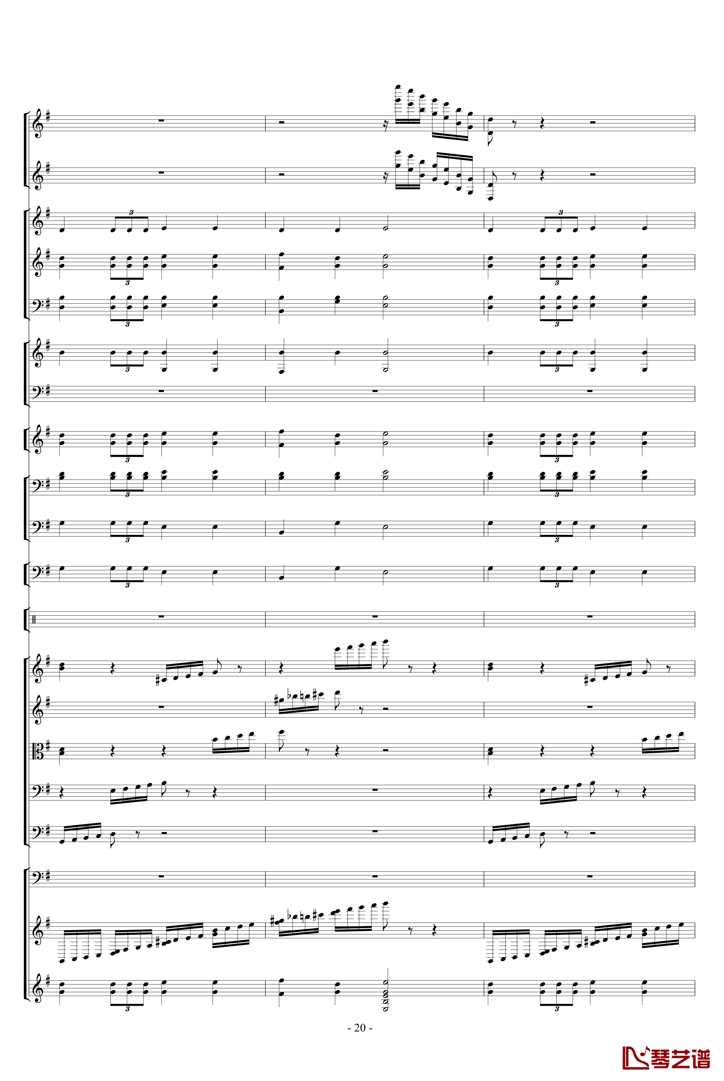 胡桃夹子组曲之进行曲钢琴谱-柴科夫斯基-Peter Ilyich Tchaikovsky20