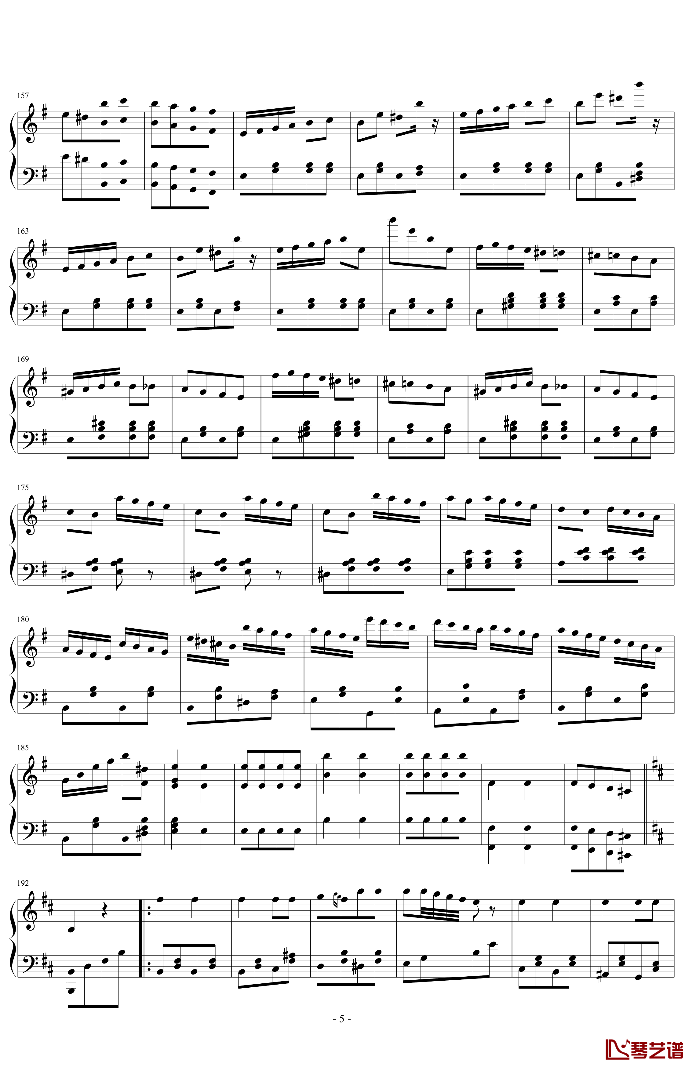 小精灵钢琴谱-巴齐纳-5