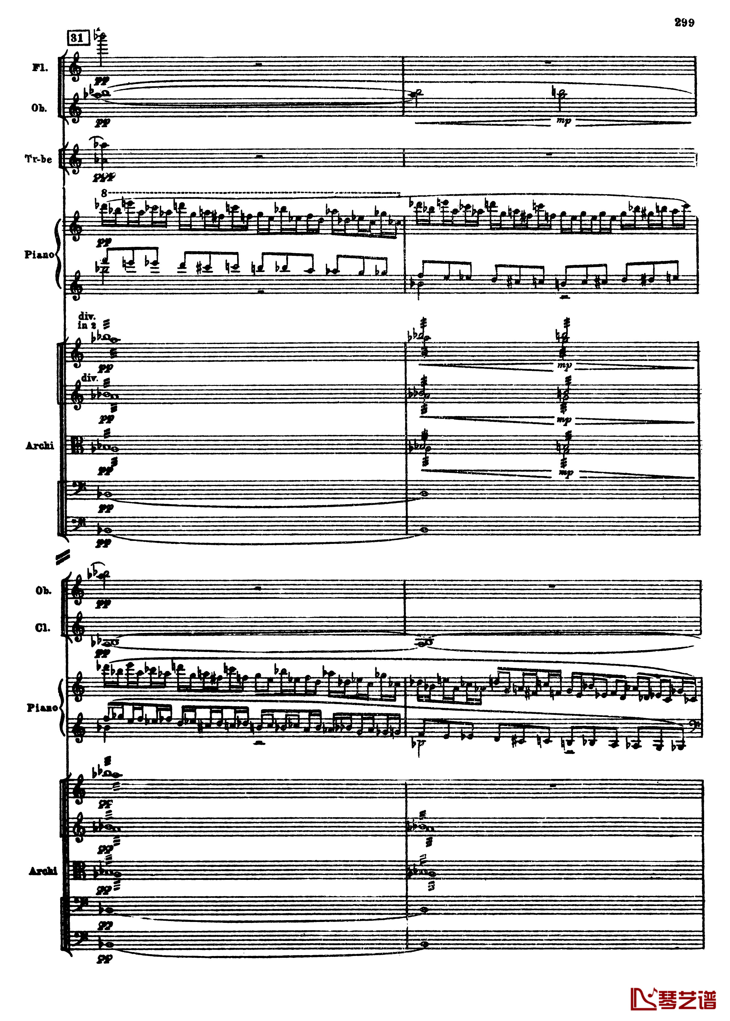 普罗科菲耶夫第三钢琴协奏曲钢琴谱-总谱-普罗科非耶夫31