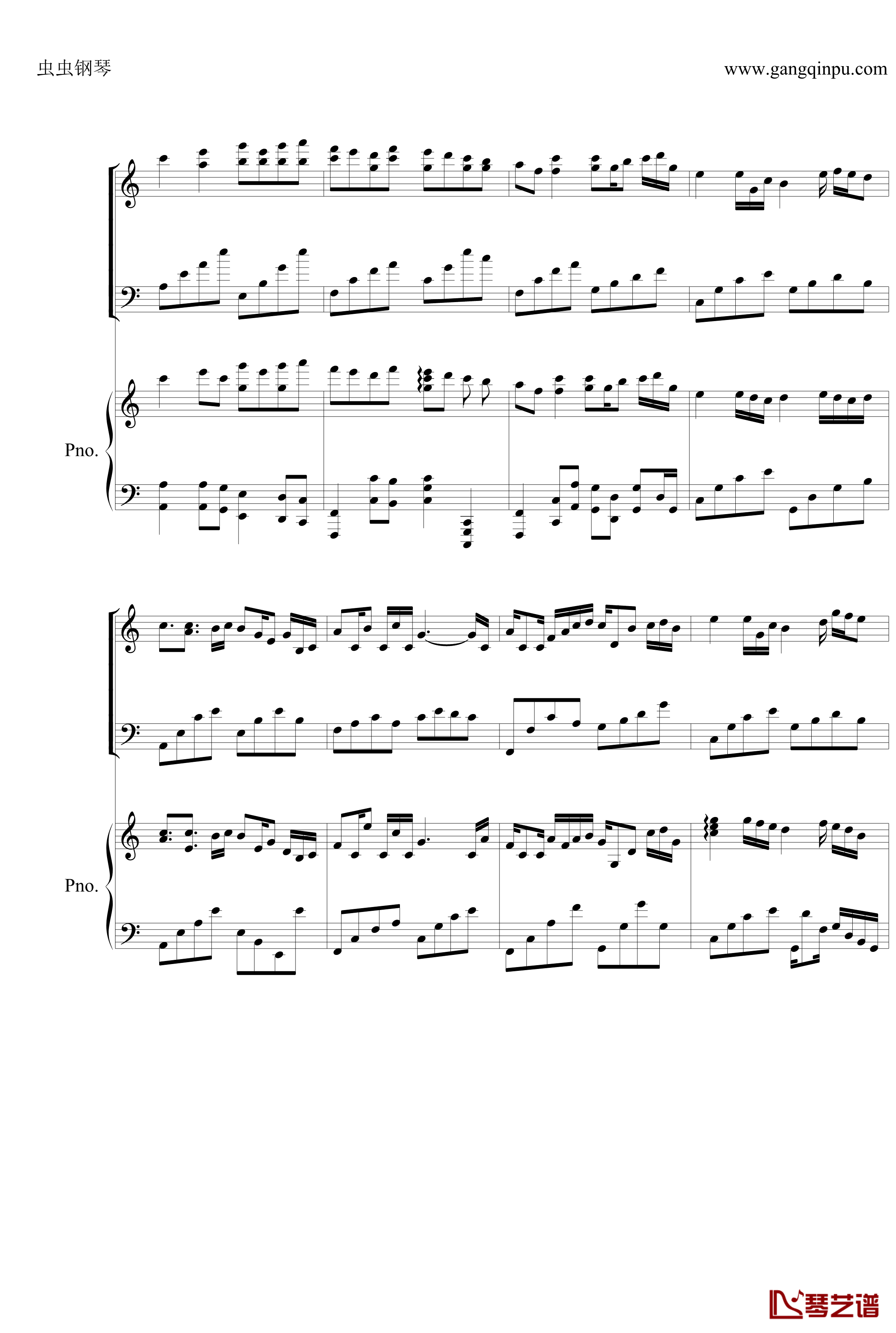 Canon双钢琴钢琴谱-仅供消遣-帕赫贝尔-Pachelbel3