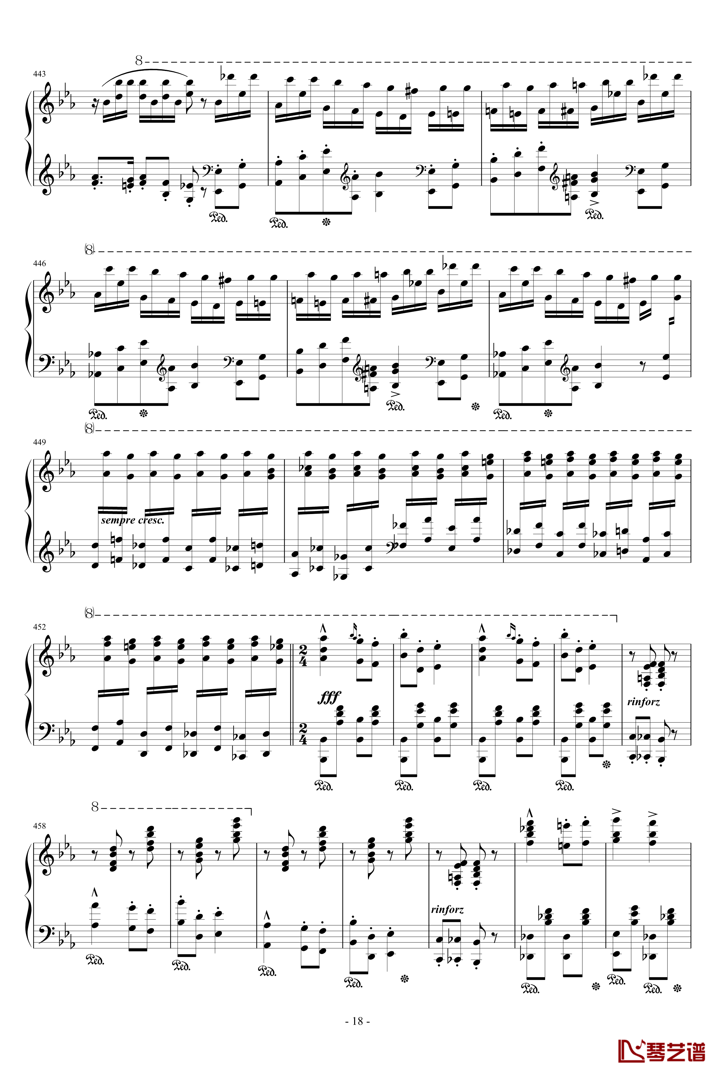 匈牙利狂想曲第9号钢琴谱-19首匈狂里篇幅最浩大、技巧最艰深的作品之一-李斯特18