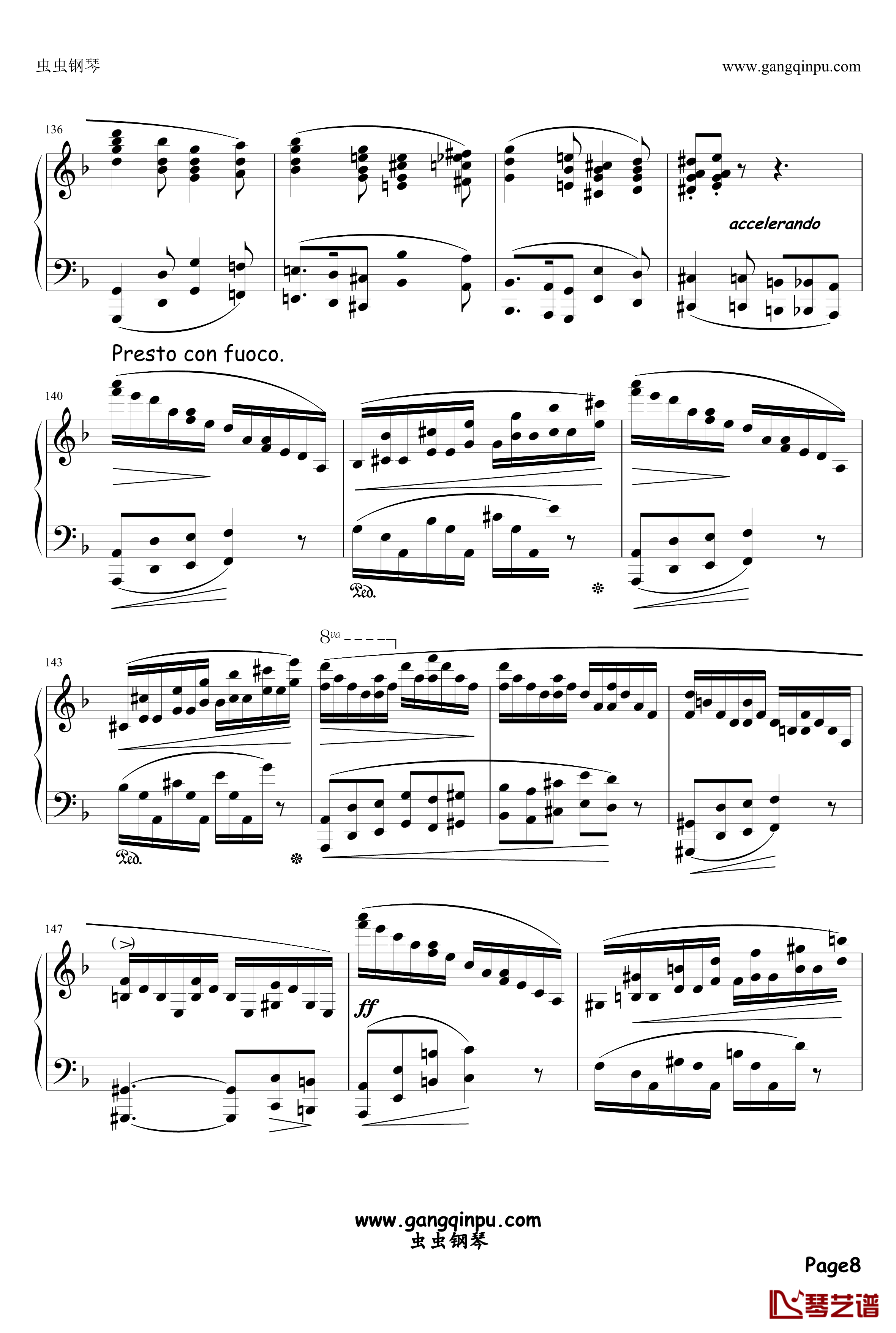 肖邦 - 第二号叙事曲 F大调钢琴谱-肖邦-chopin8