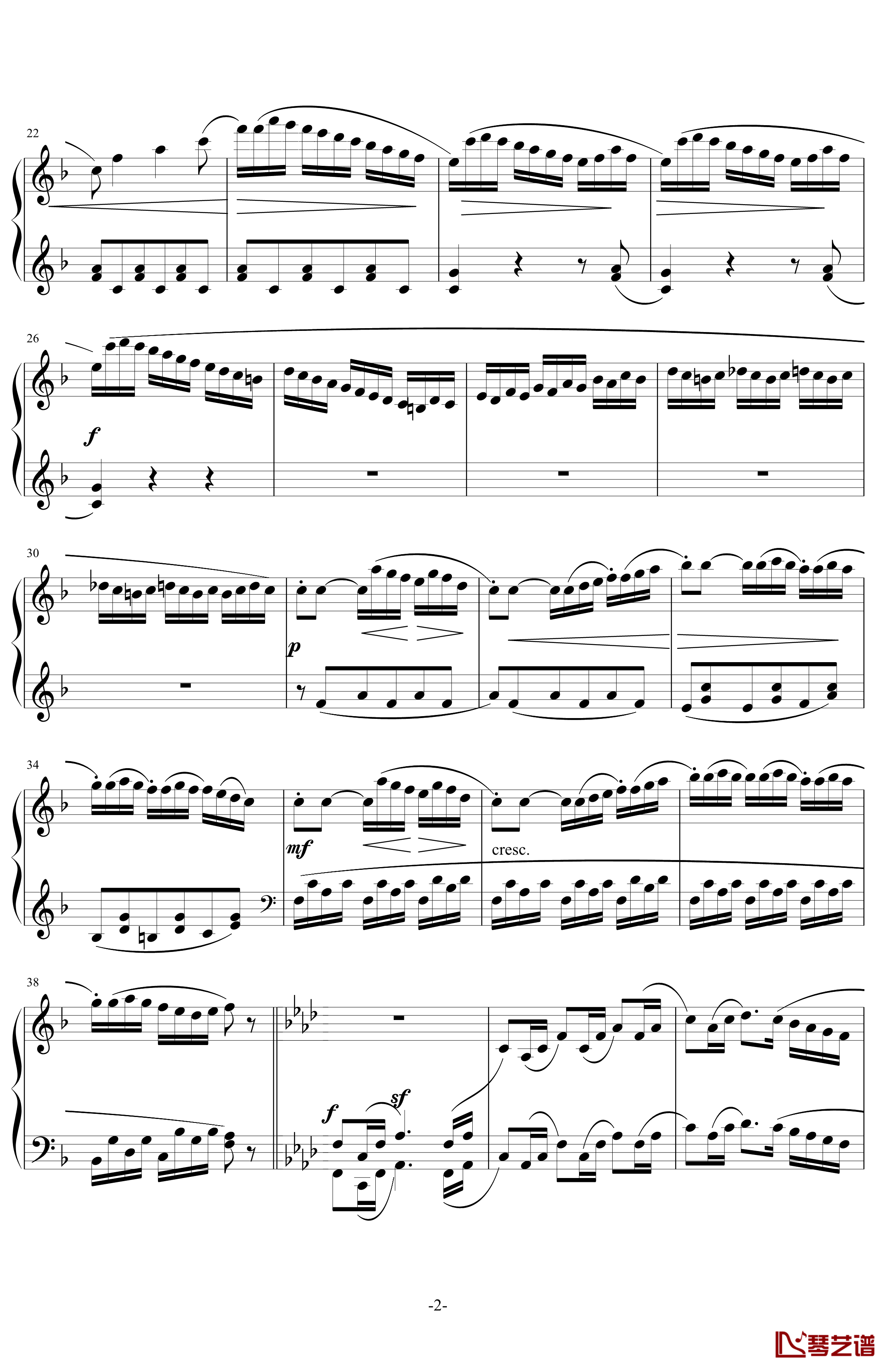 小奏鸣曲Op.20.No.3第三乐章钢琴谱-库劳2