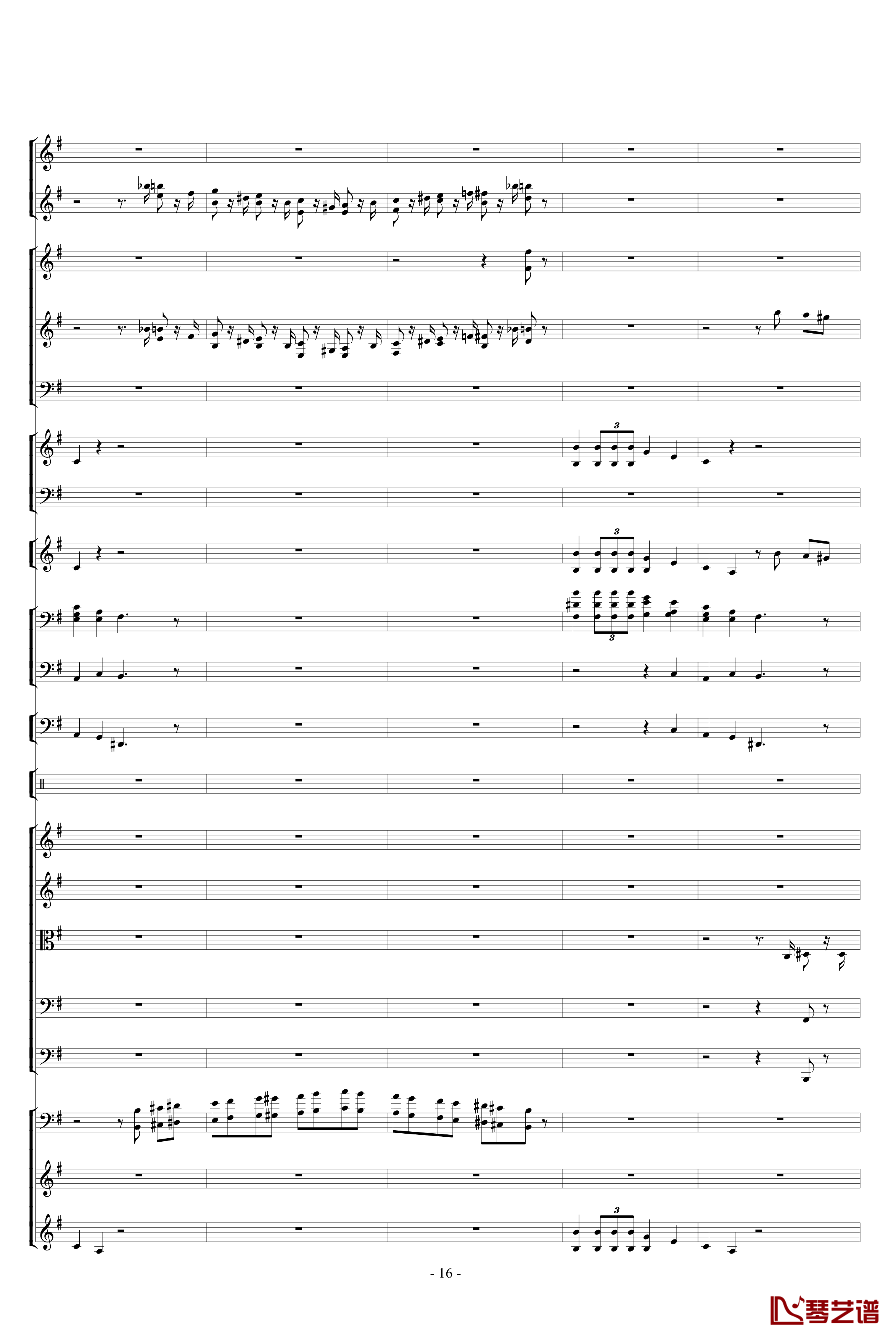 胡桃夹子组曲之进行曲钢琴谱-柴科夫斯基-Peter Ilyich Tchaikovsky16