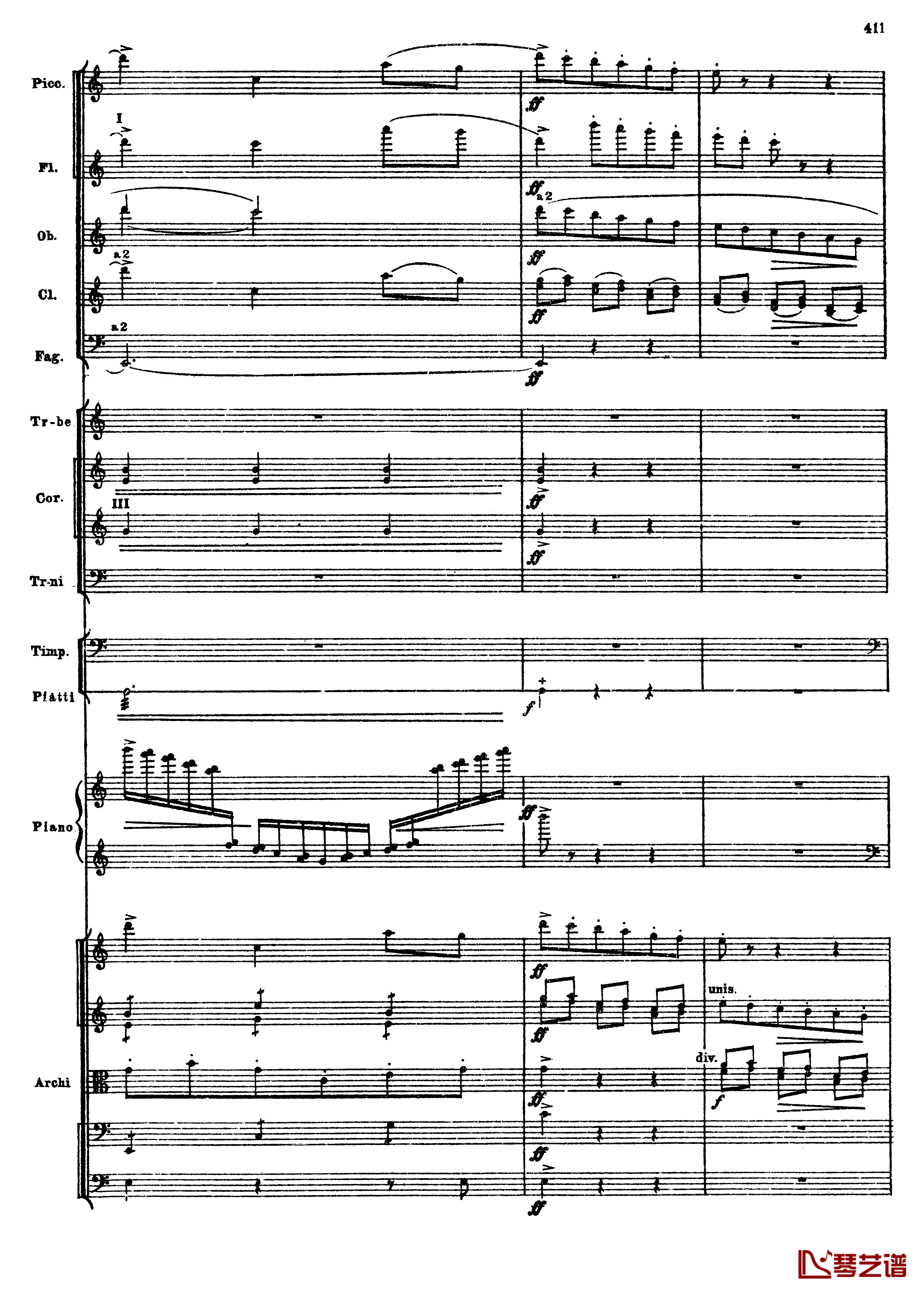 普罗科菲耶夫第三钢琴协奏曲钢琴谱-总谱-普罗科非耶夫143