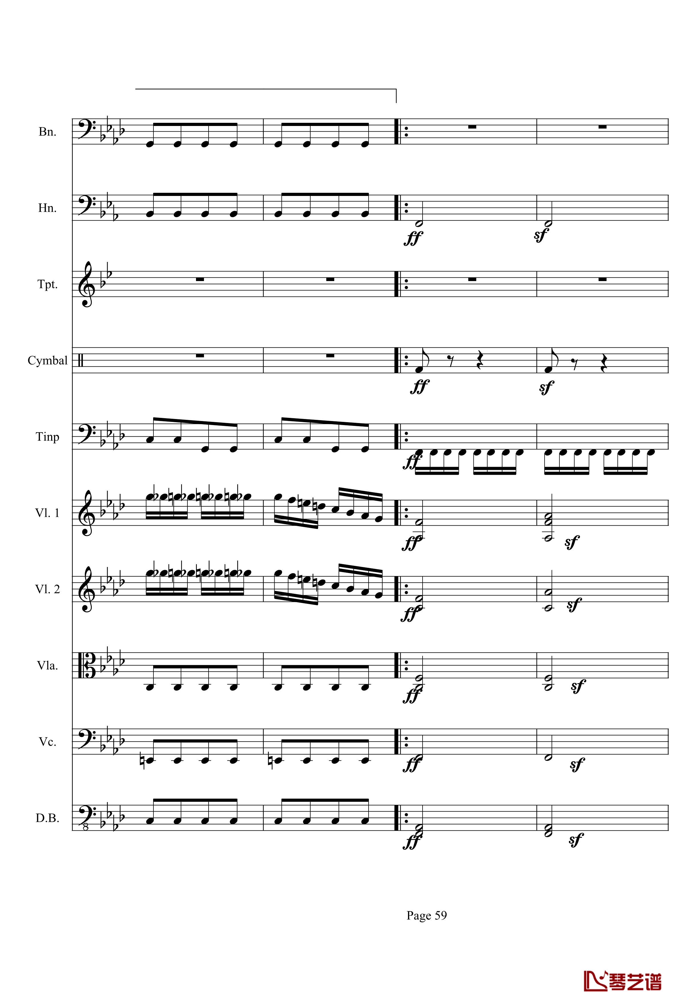 奏鸣曲之交响第23首Ⅲ钢琴谱--贝多芬-beethoven59
