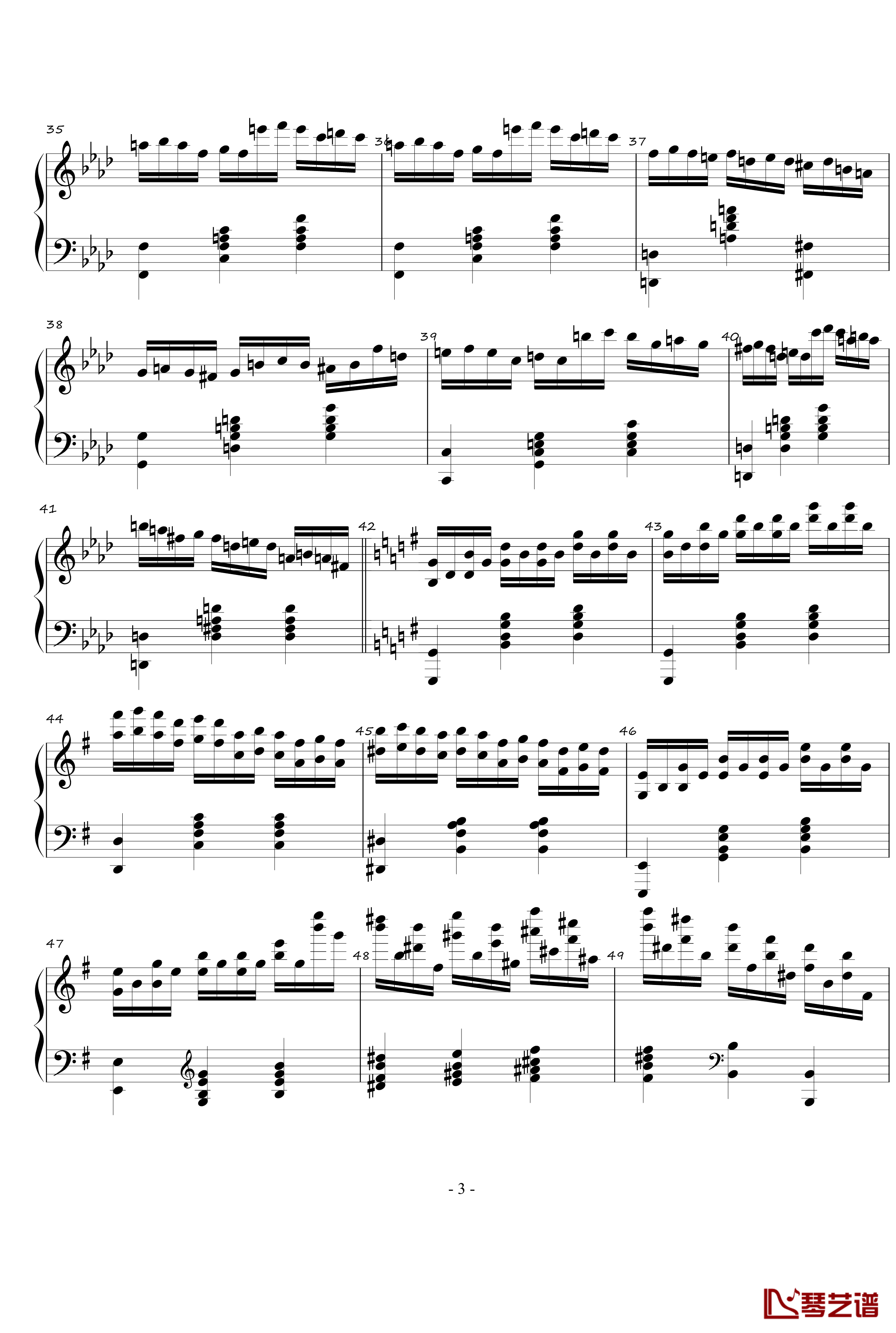 火星的故事钢琴谱-火星先生Op.3 No.13
