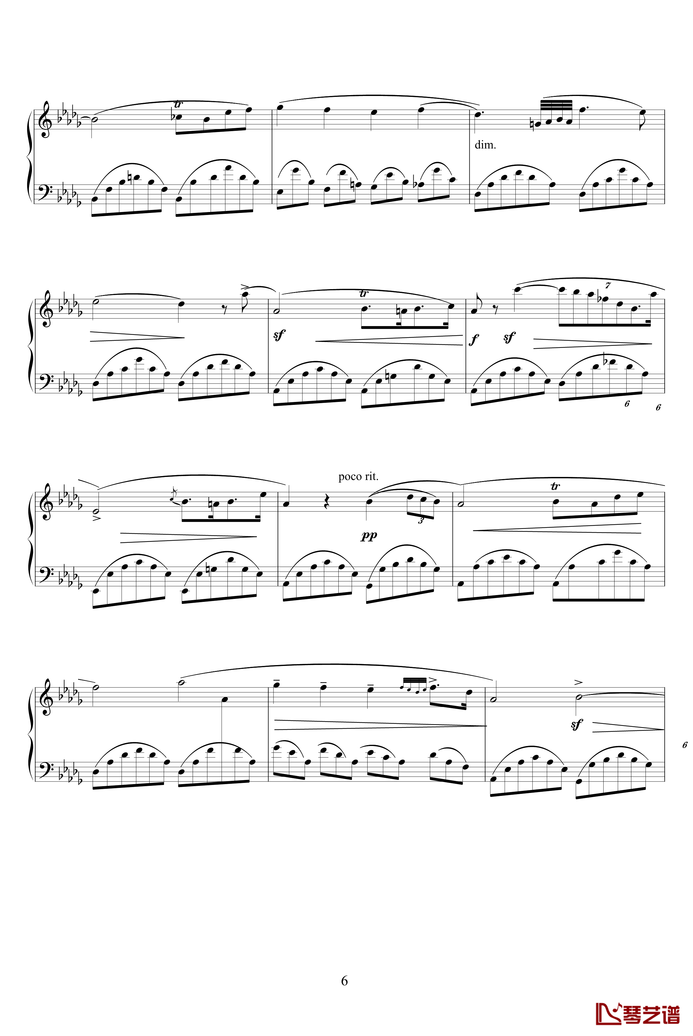 幻想即兴曲Op.66钢琴谱-肖邦-chopin6