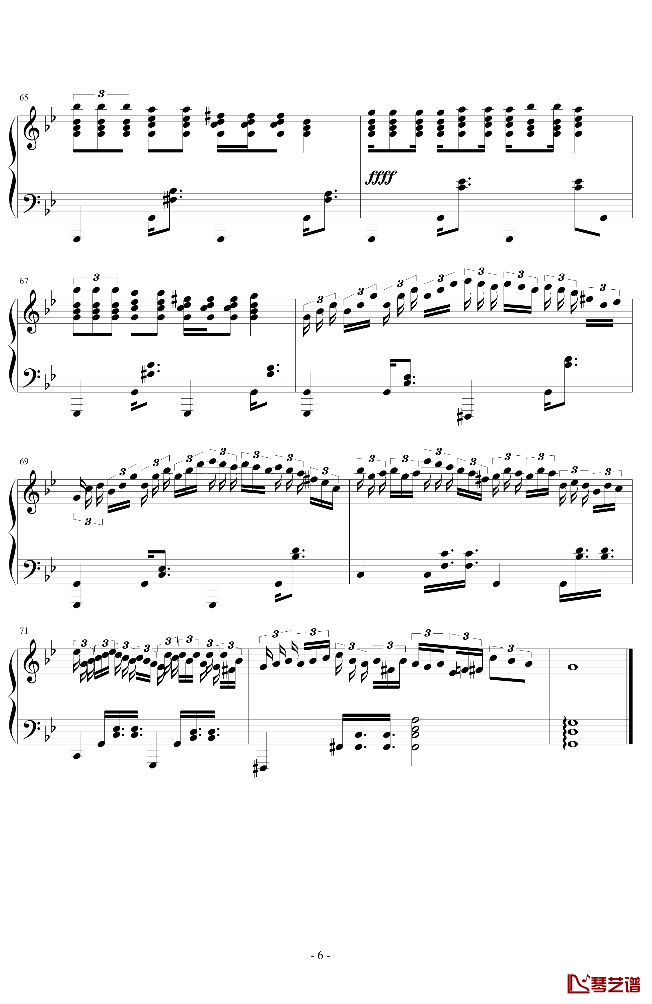 夜钢琴谱-Gicco6