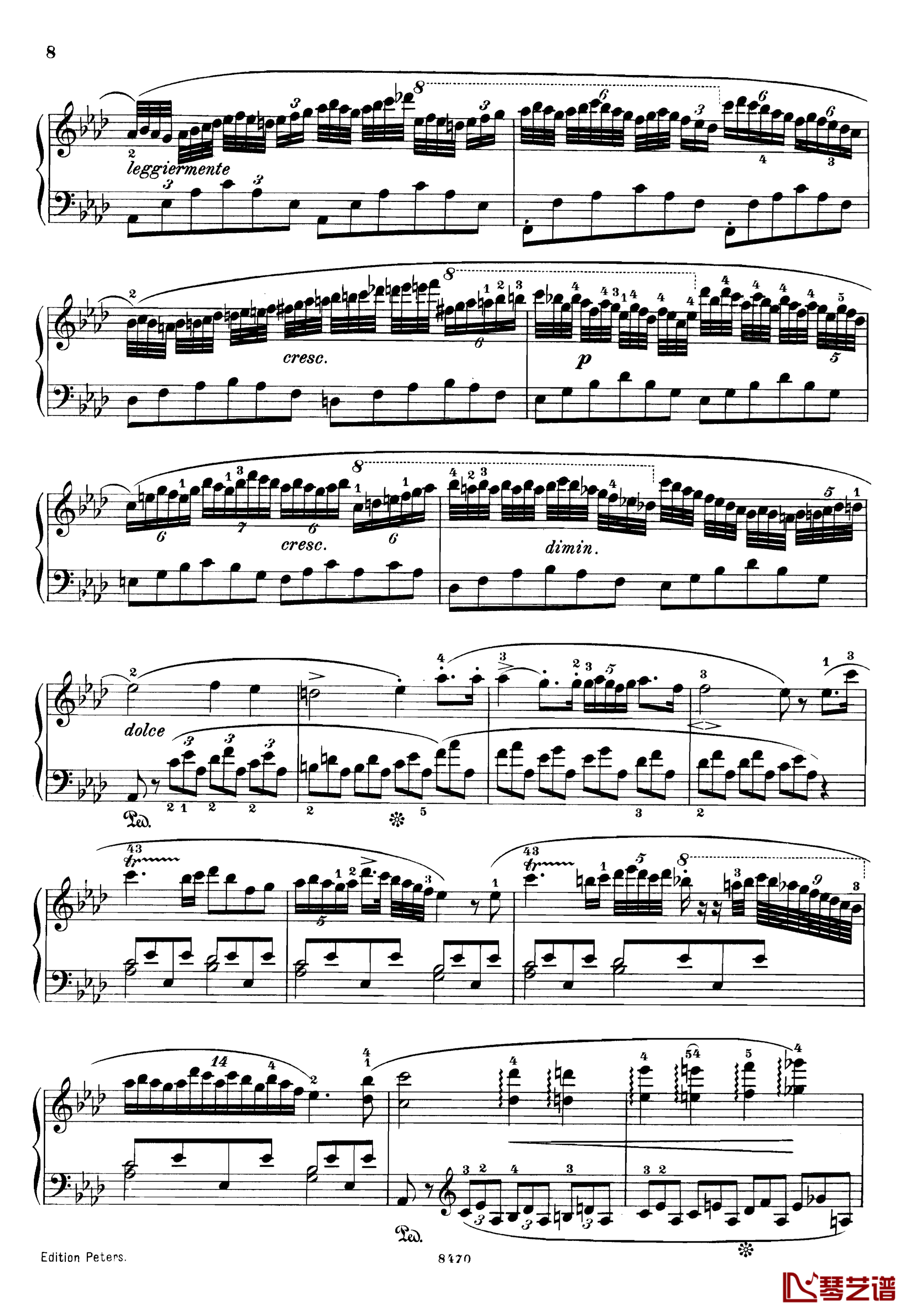升c小调第三钢琴协奏曲Op.55钢琴谱-克里斯蒂安-里斯8