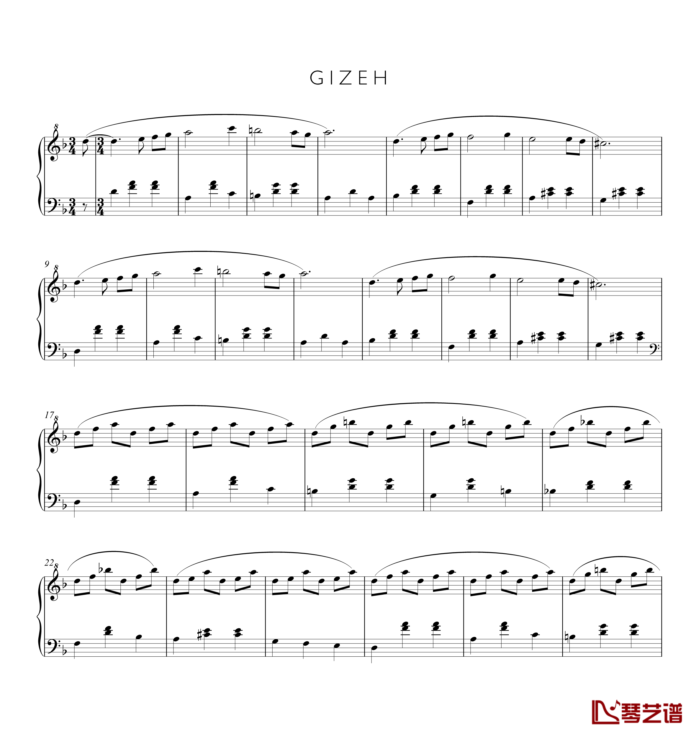 Gizeh钢琴谱-Oscar Schuster1