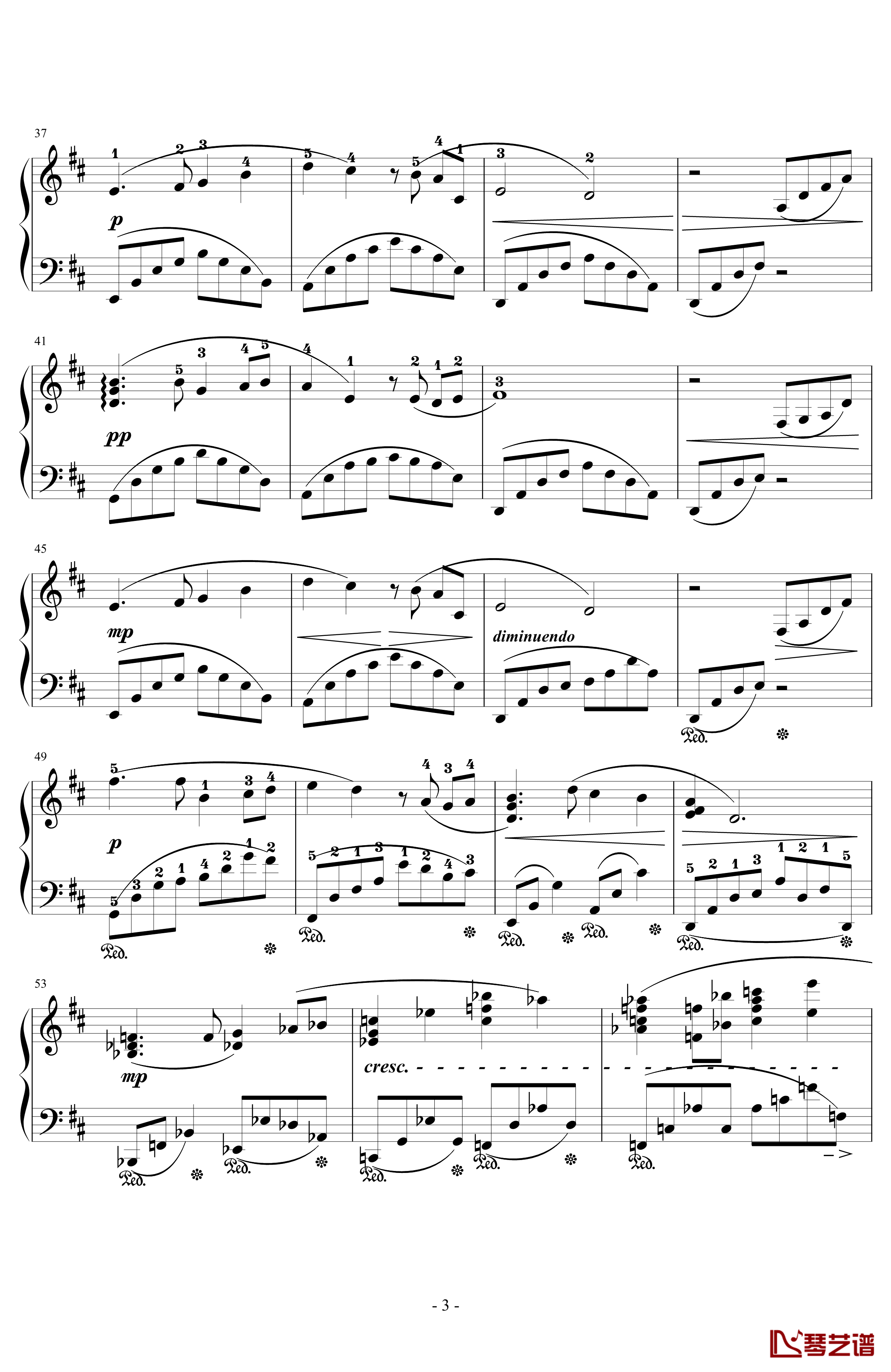 とどかぬ想い钢琴谱-from FF9 Orchestra Version-植松伸夫3