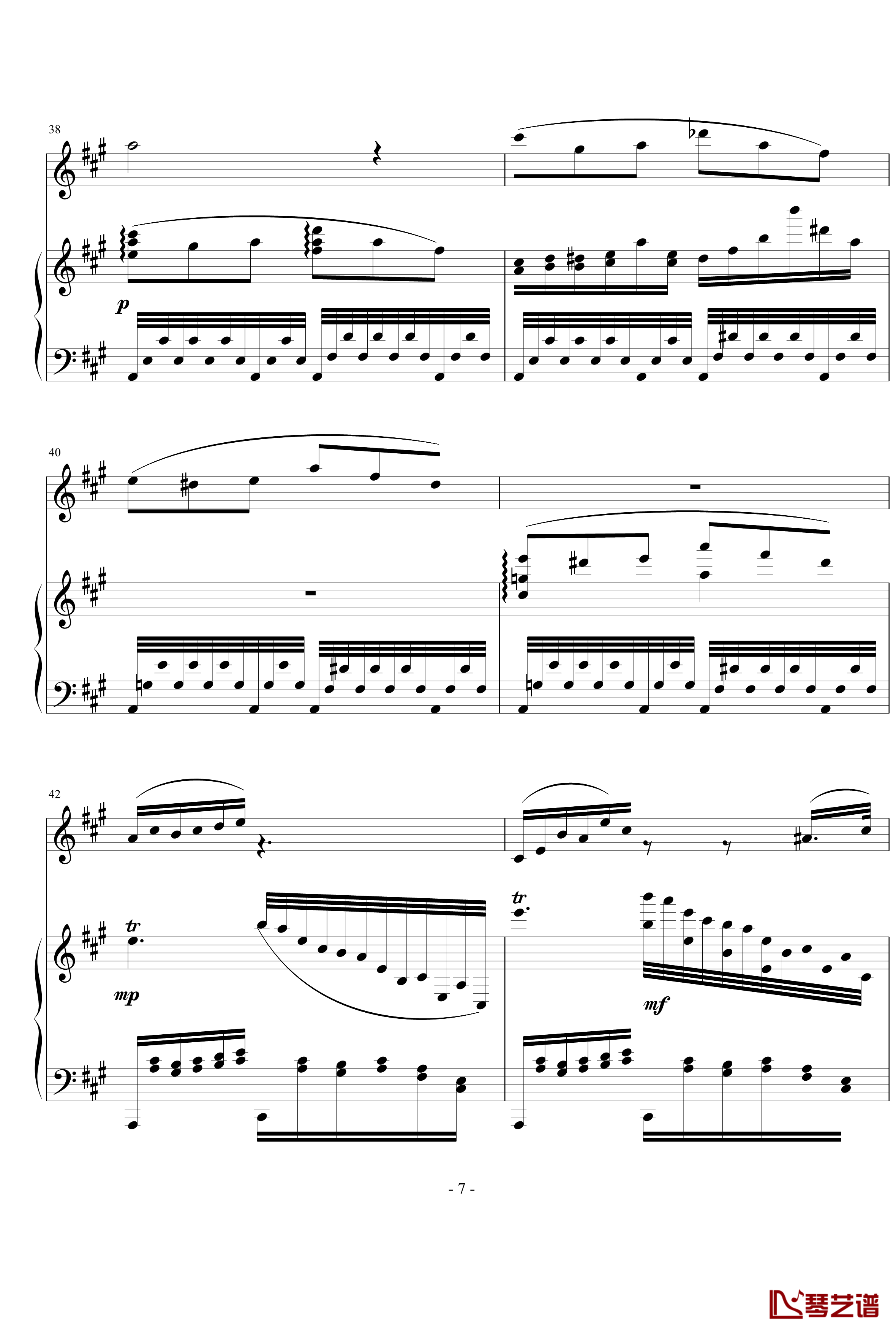 钢琴单簧管小奏鸣曲钢琴谱-nyride7