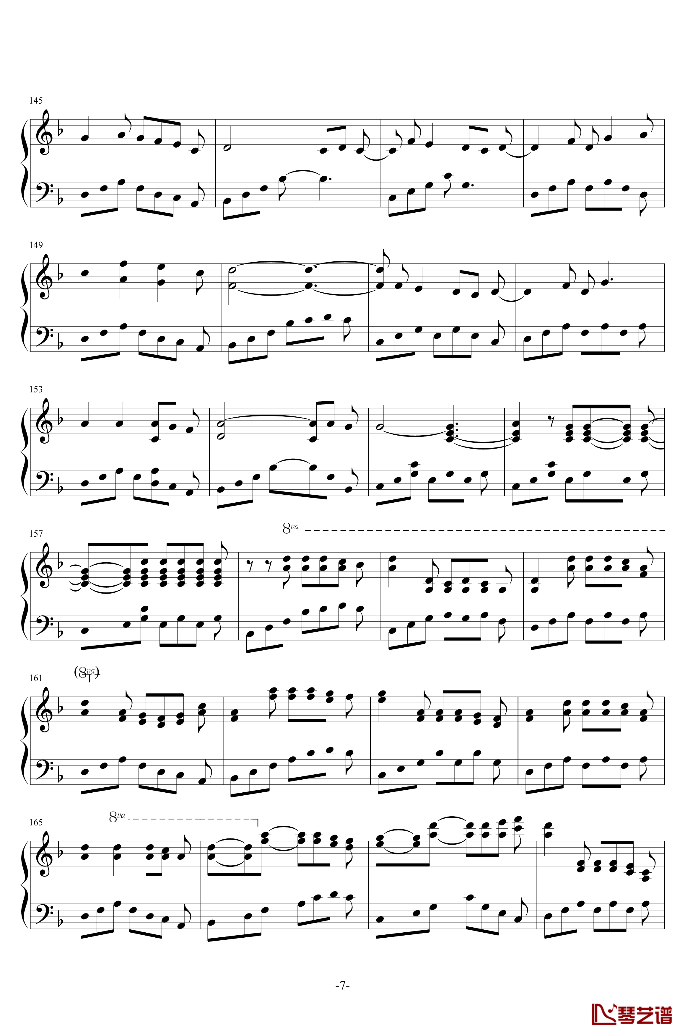 雅尼钢琴谱-Yanni7