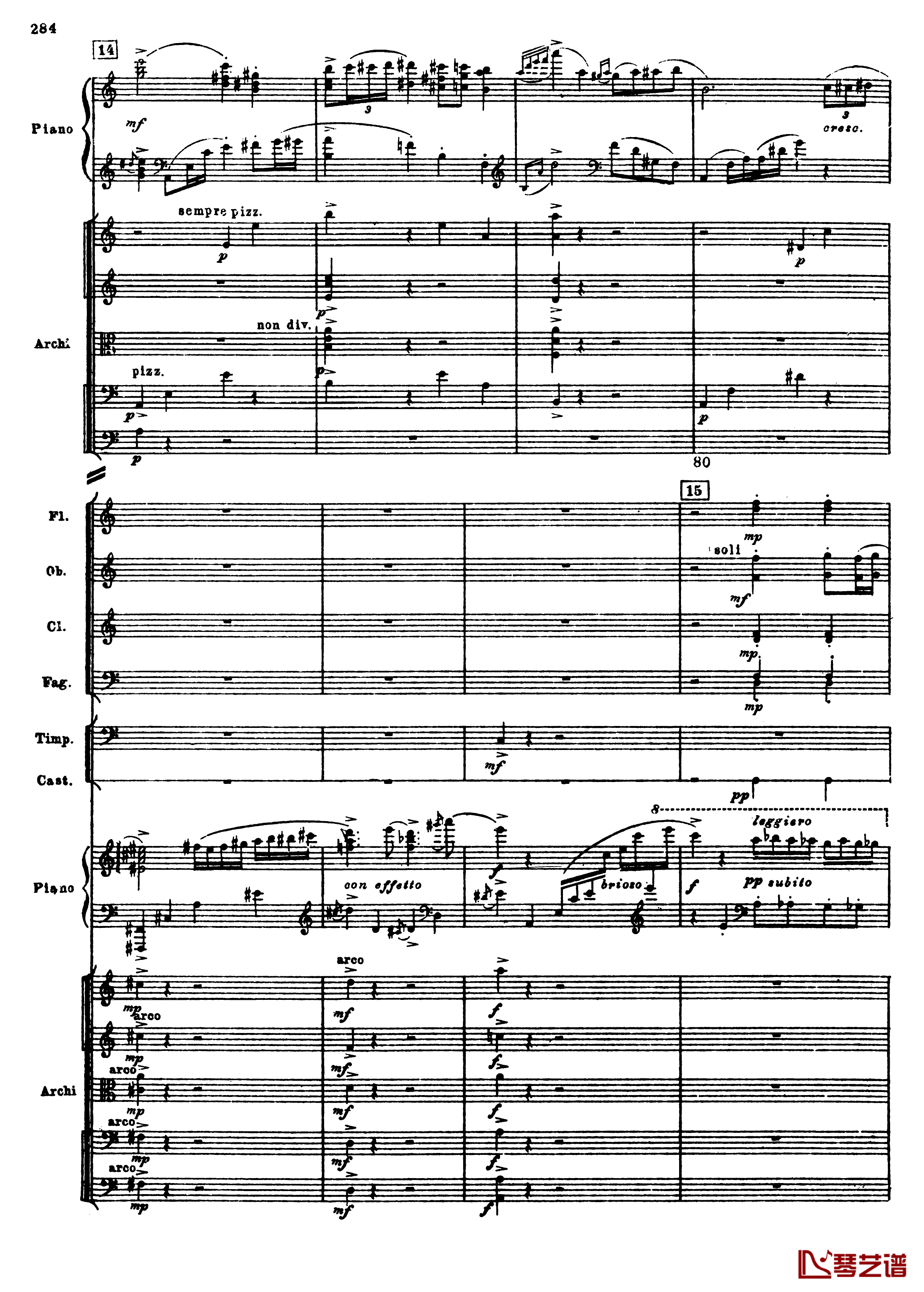 普罗科菲耶夫第三钢琴协奏曲钢琴谱-总谱-普罗科非耶夫16