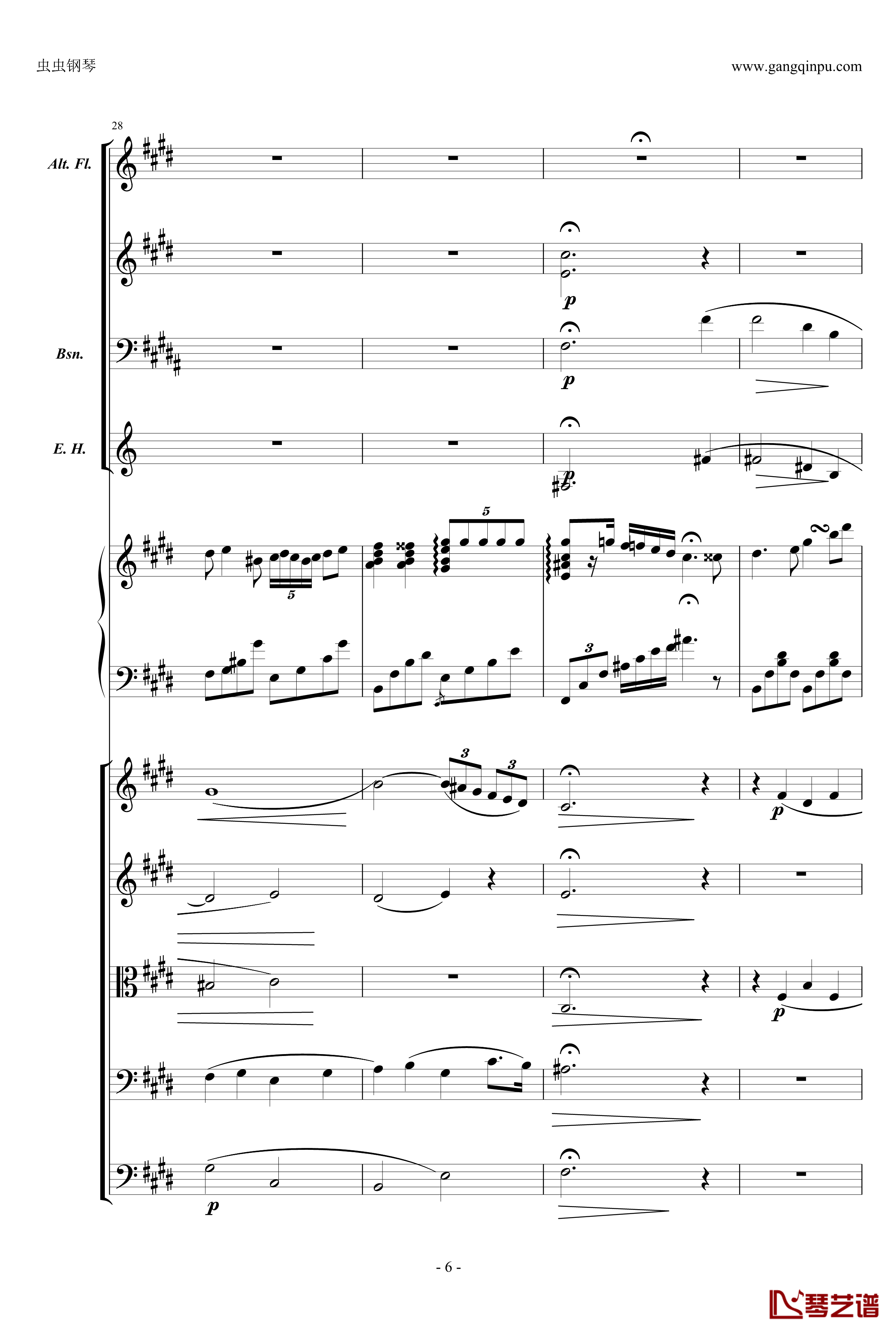 萧邦第一钢琴协奏曲第二乐章钢琴谱-肖邦-chopin6