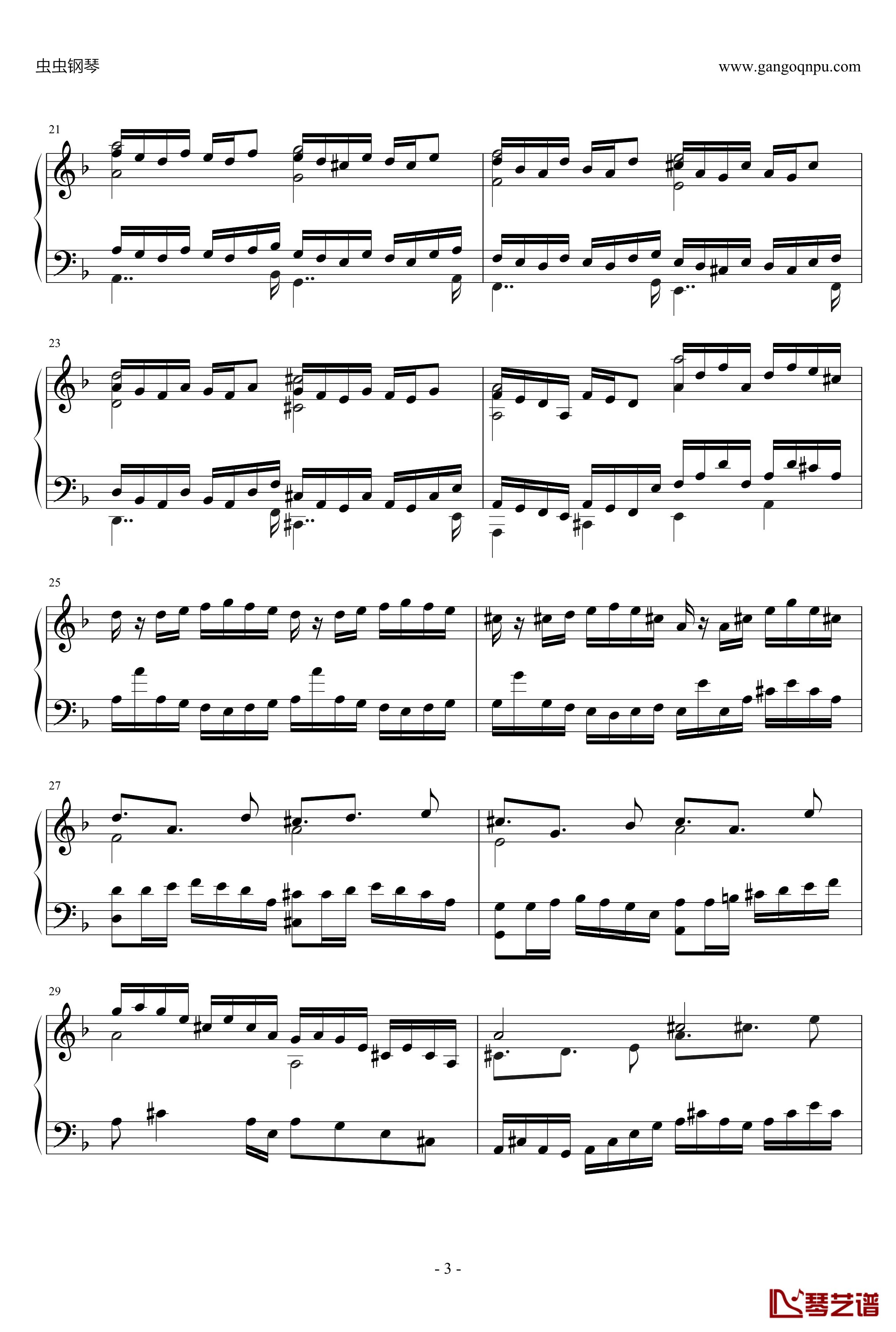 D小调小奏鸣曲钢琴谱-Jordan_Lin3