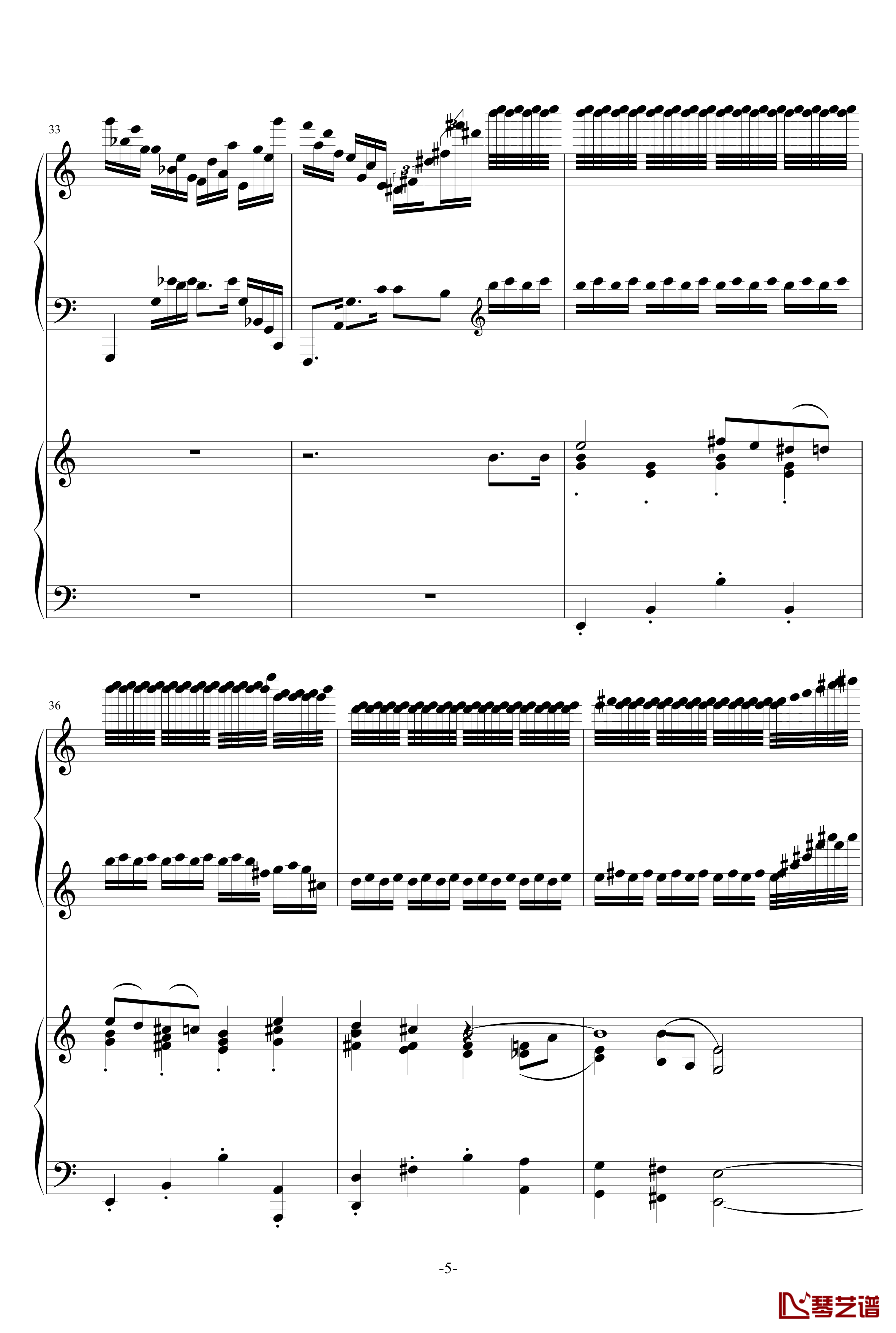 普罗科菲耶夫第三钢琴协奏曲第二乐章钢琴谱5