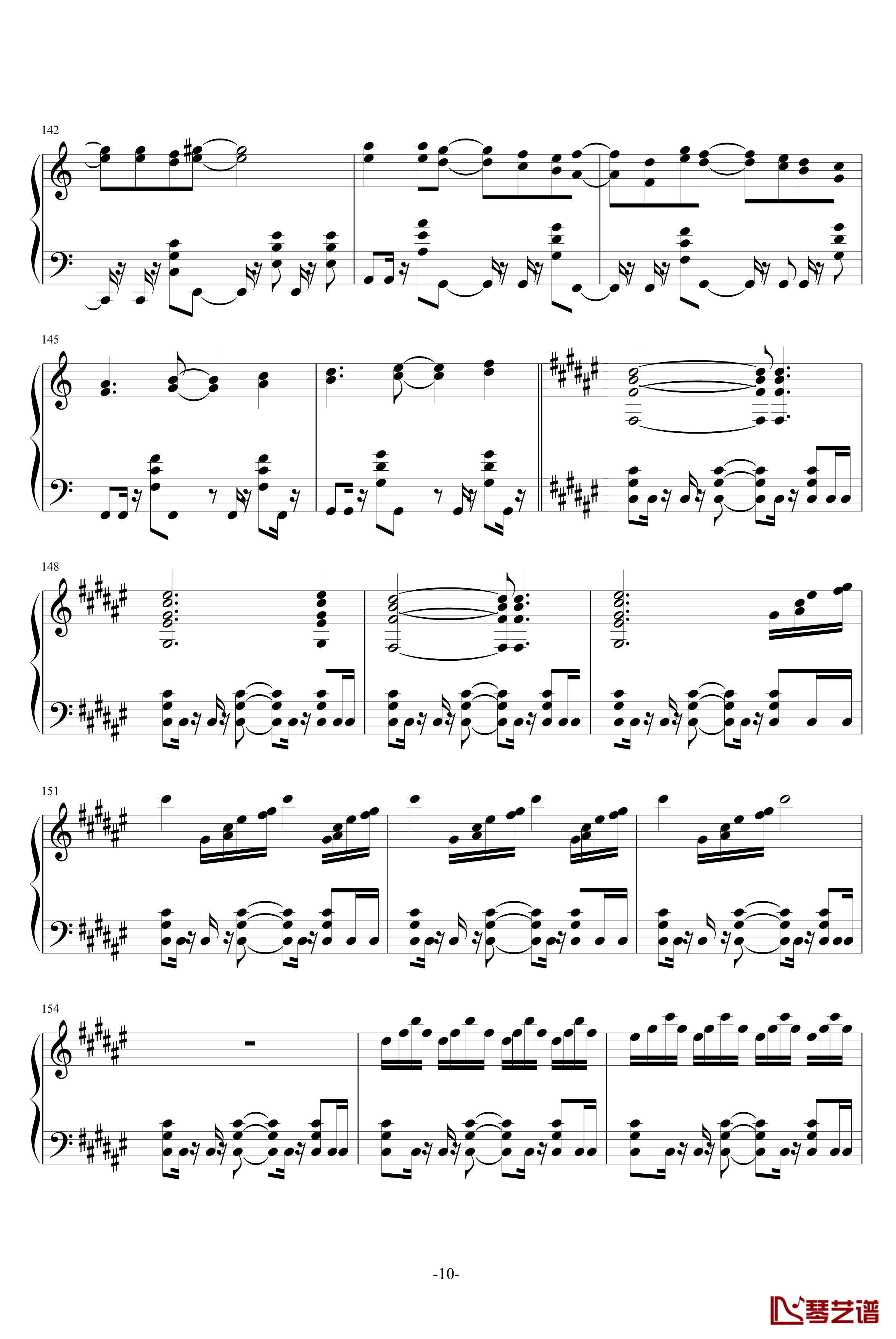 梦幻模拟战 Langrisser 4 Ending钢琴谱-游戏10