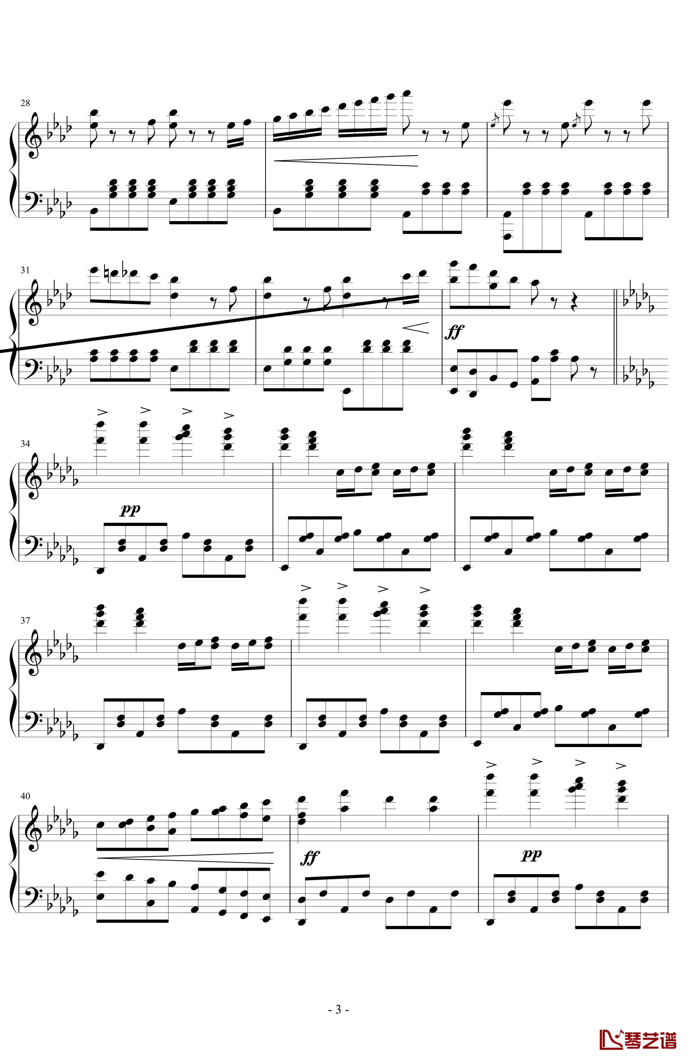 闲聊波尔卡钢琴谱-约翰·施特劳斯3