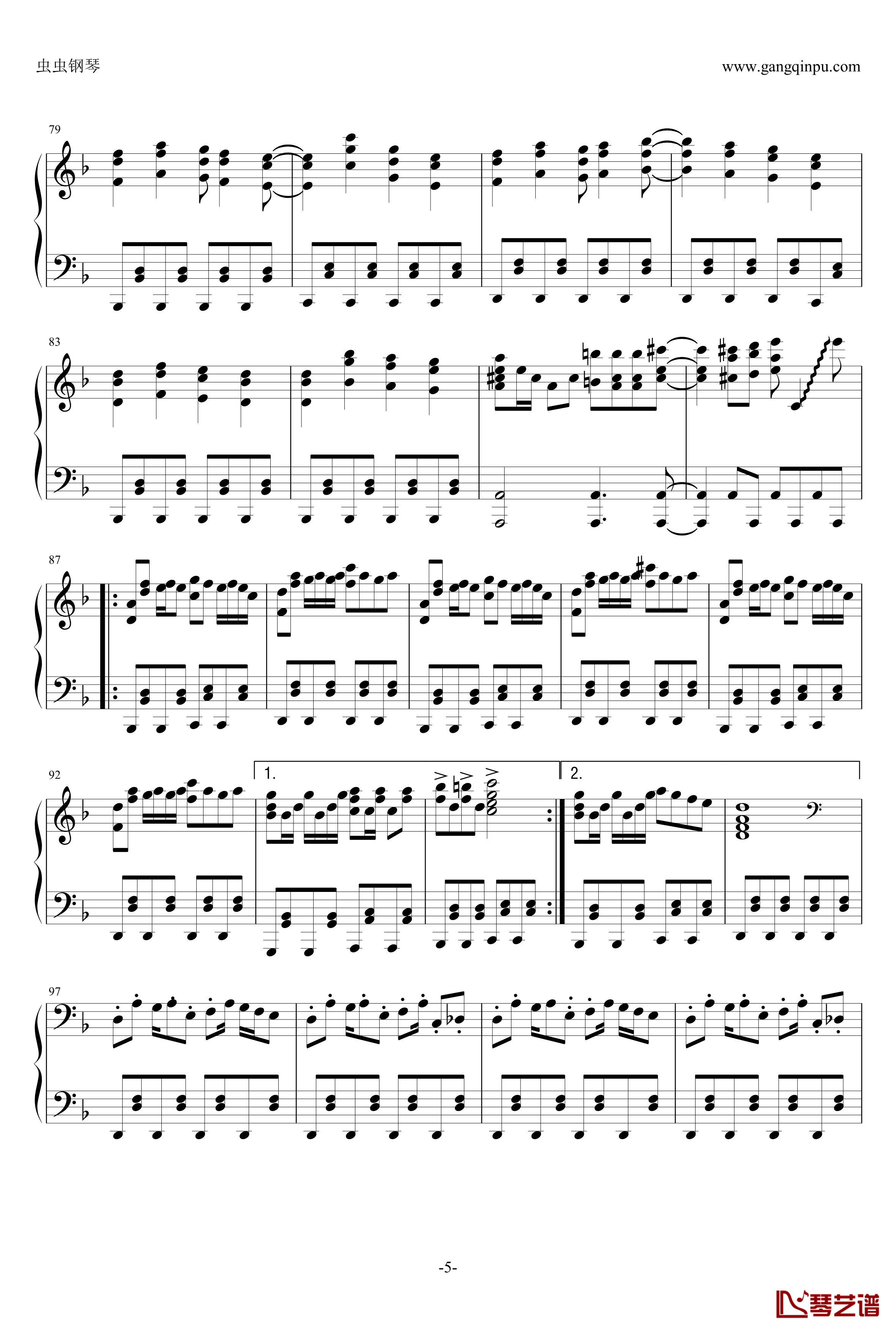 ナィト·ォブ·ナィツ钢琴谱-【まらしい版】-まらしい5