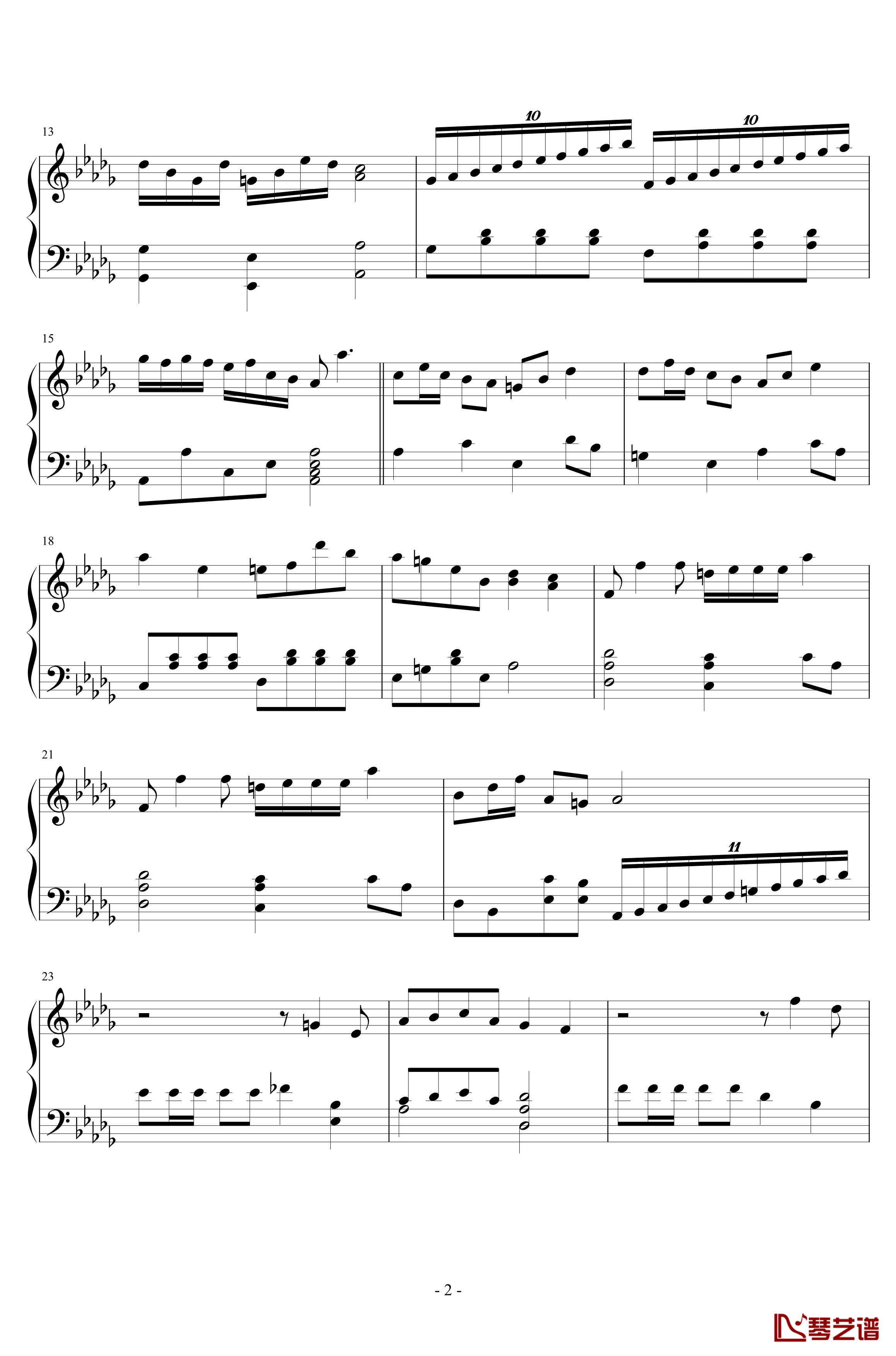 第二钢琴奏鸣曲第一乐章钢琴谱-nzh19342