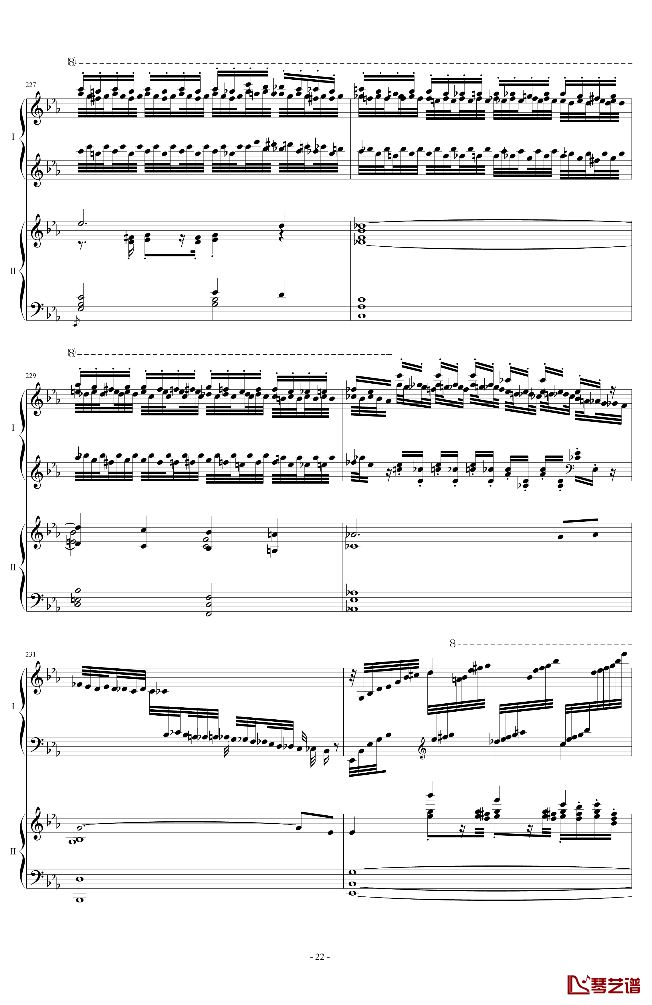 拉三第三乐章41页双钢琴钢琴谱-最难钢琴曲-拉赫马尼若夫22