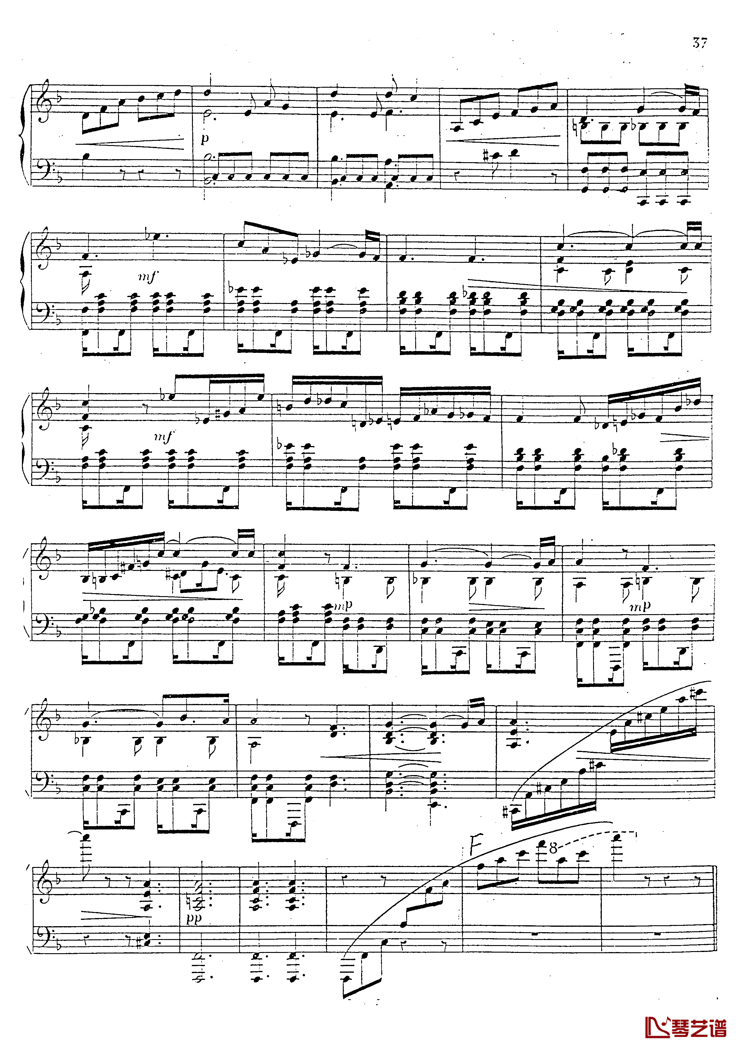 a小调第四钢琴奏鸣曲钢琴谱-安东 鲁宾斯坦- Op.10038