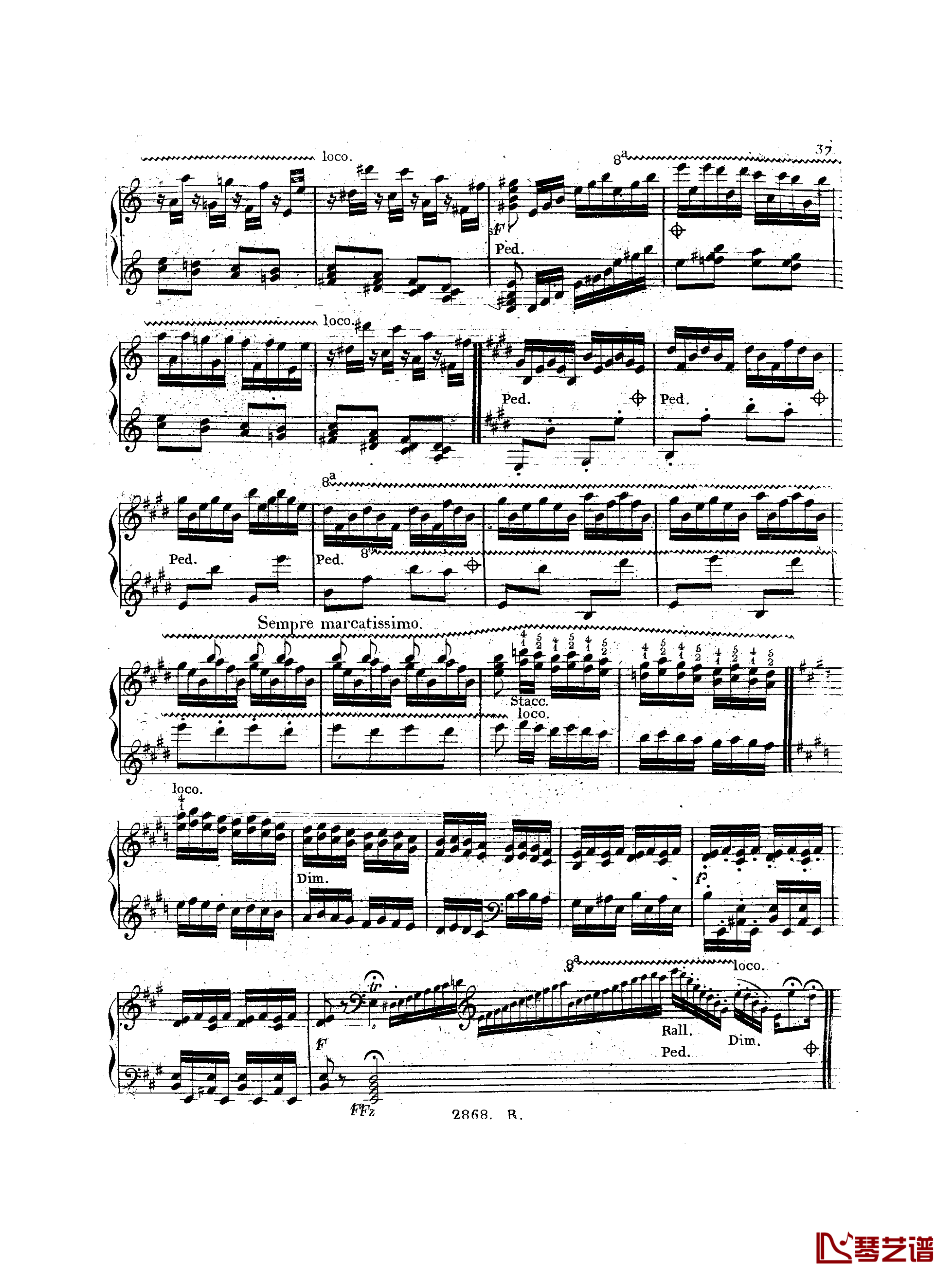 a小调钢琴协奏曲  Op.214钢琴谱-车尔尼-Czerny38