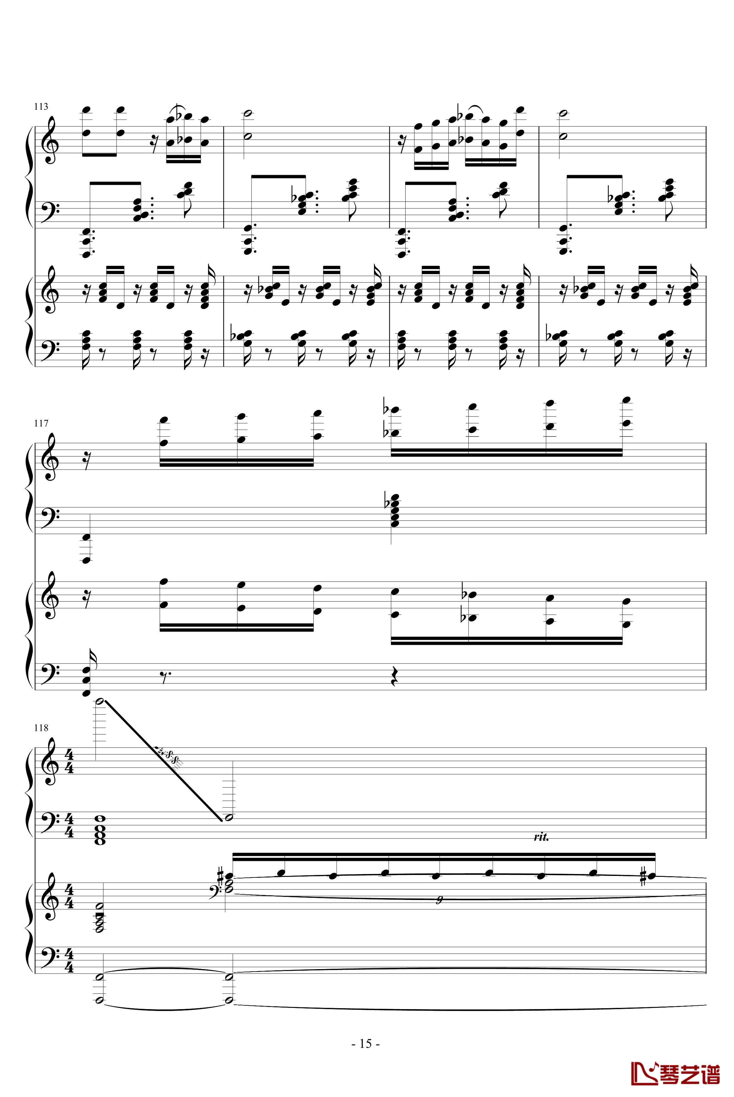 爵士双钢琴奏鸣曲第三乐章钢琴谱-米约15