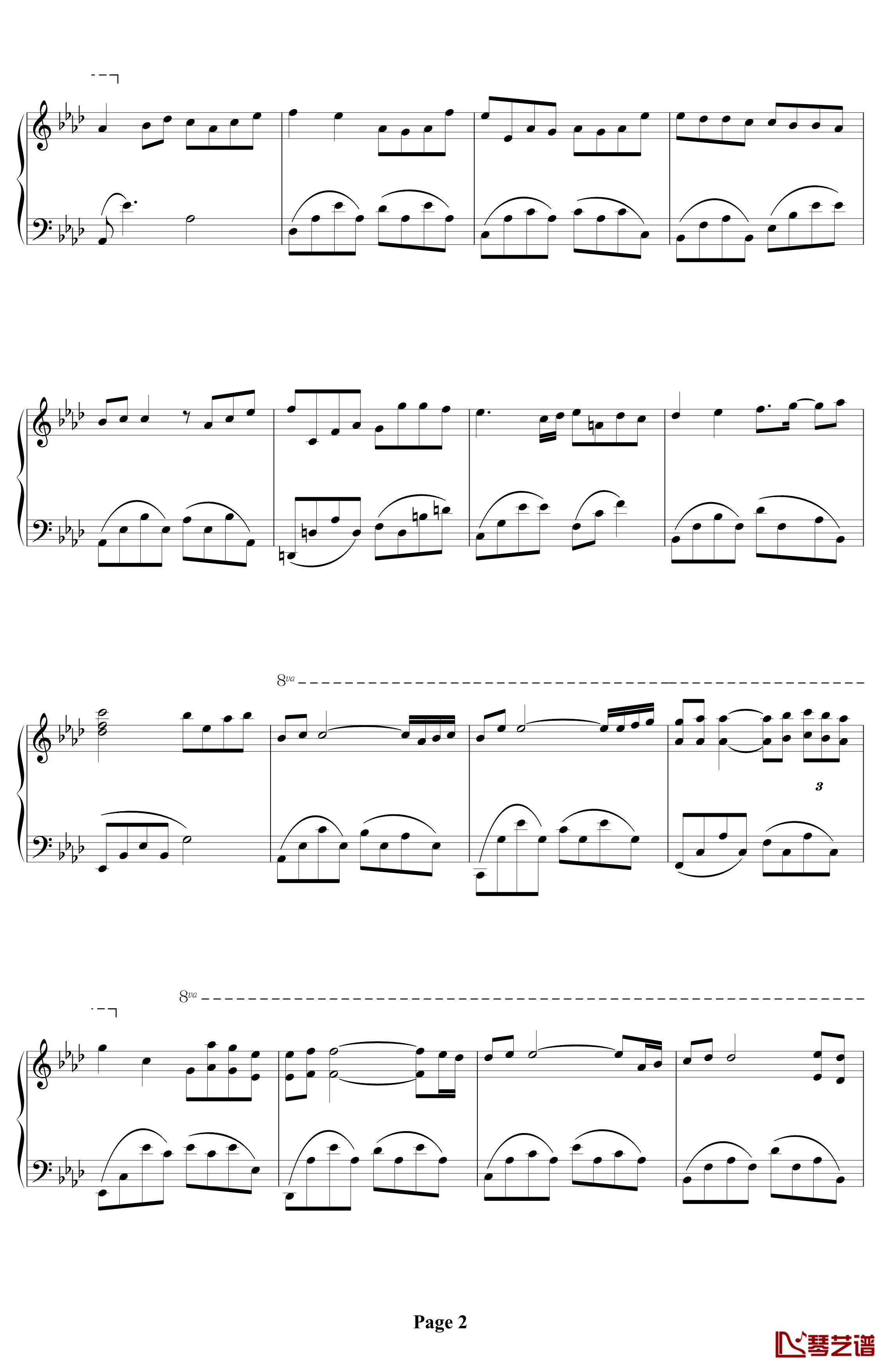 kiss the rain钢琴谱-修改版-Yiruma2