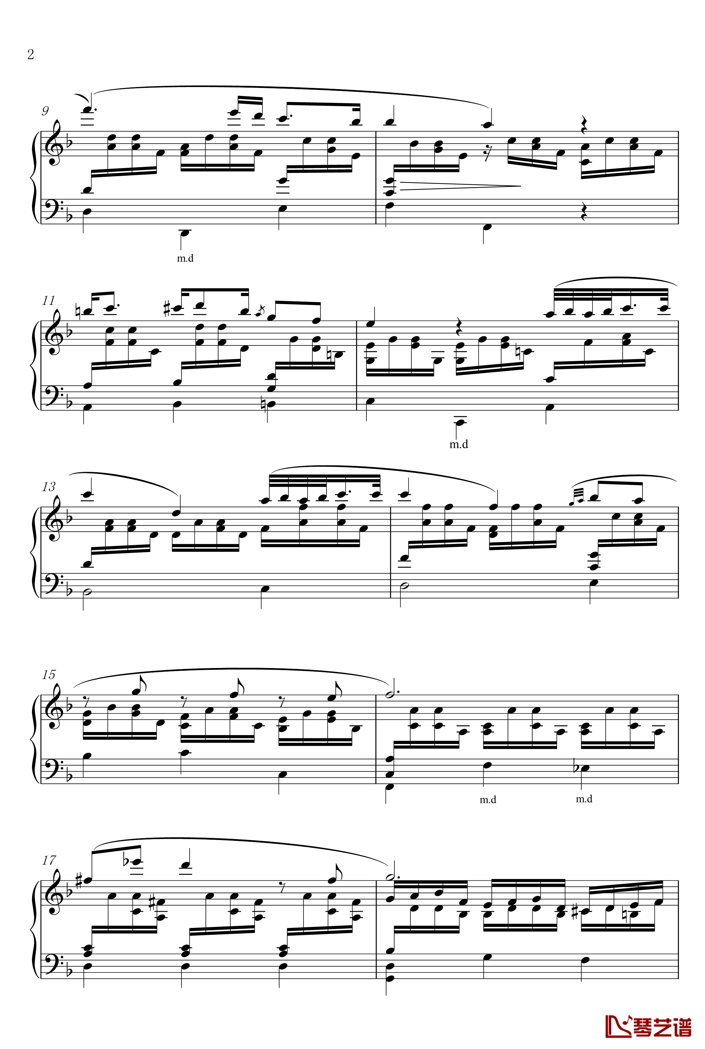 格鲁克旋律钢琴谱-格鲁克2