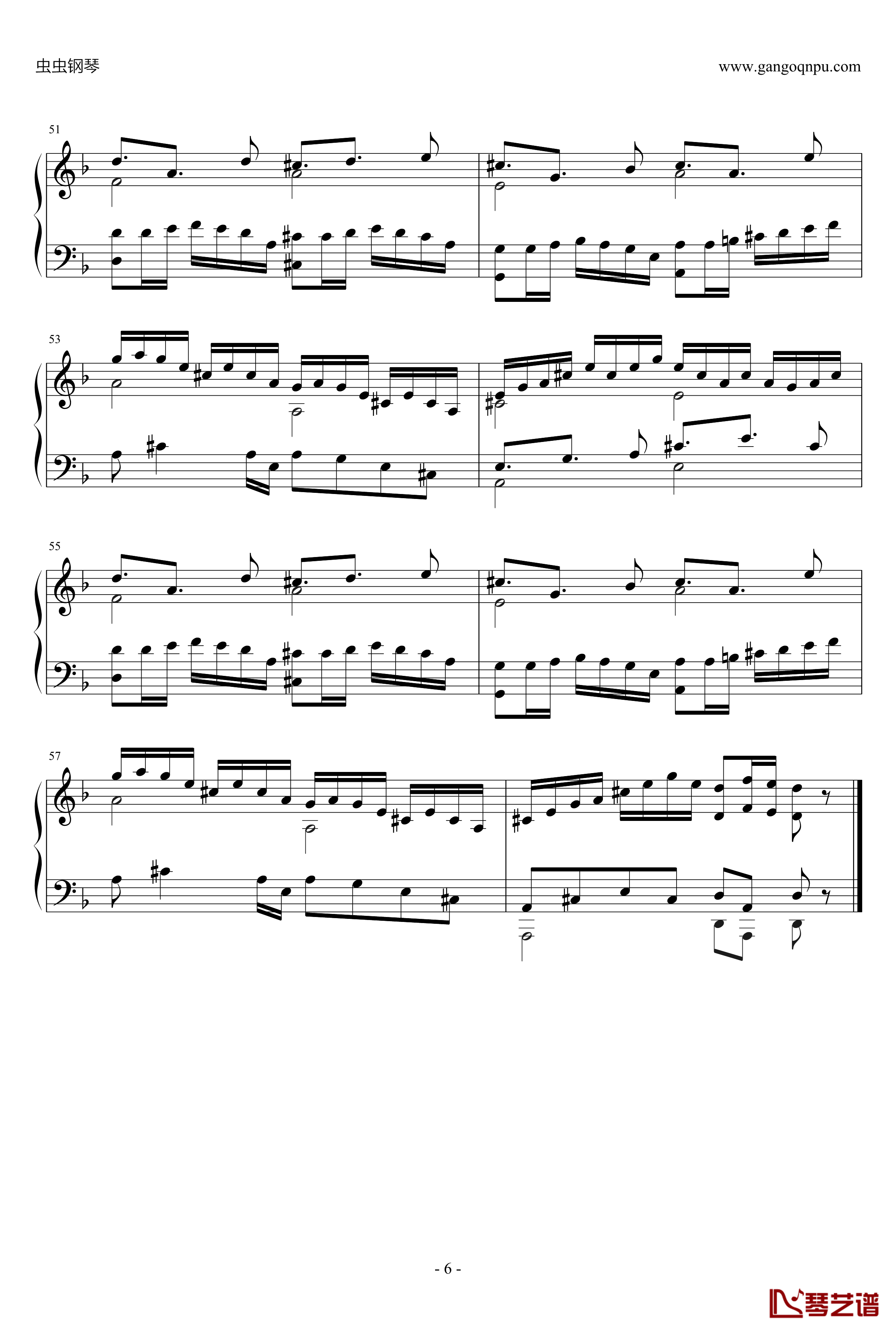 D小调小奏鸣曲钢琴谱-Jordan_Lin6