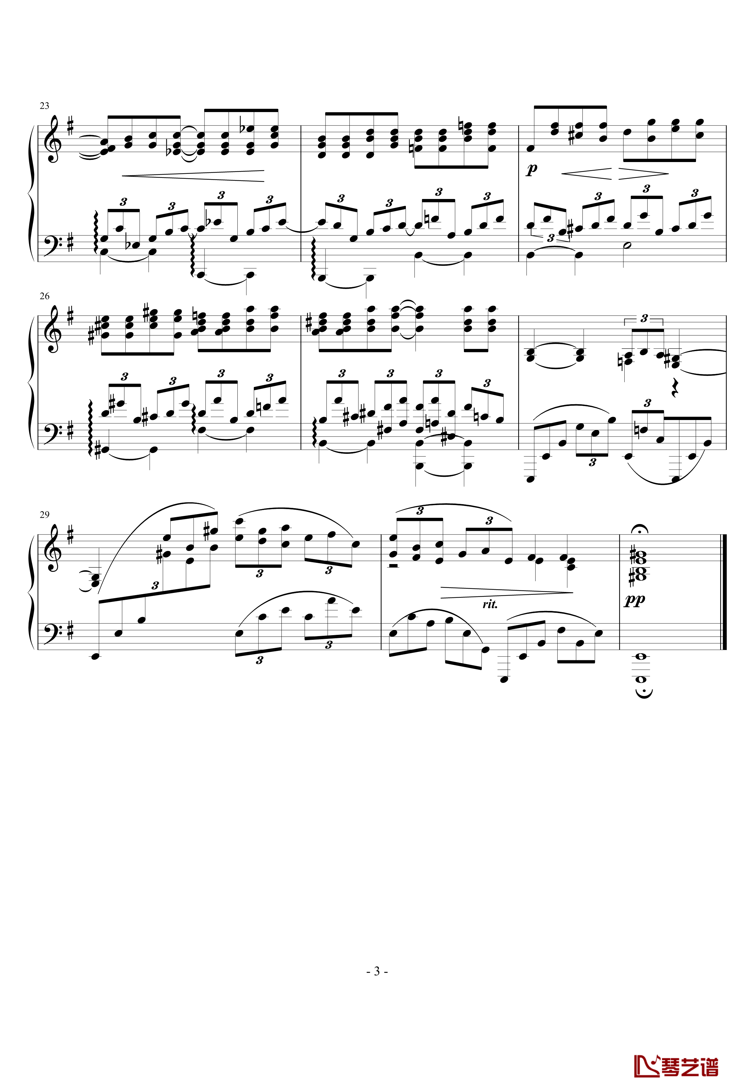 e小调练习曲钢琴谱-nyride3