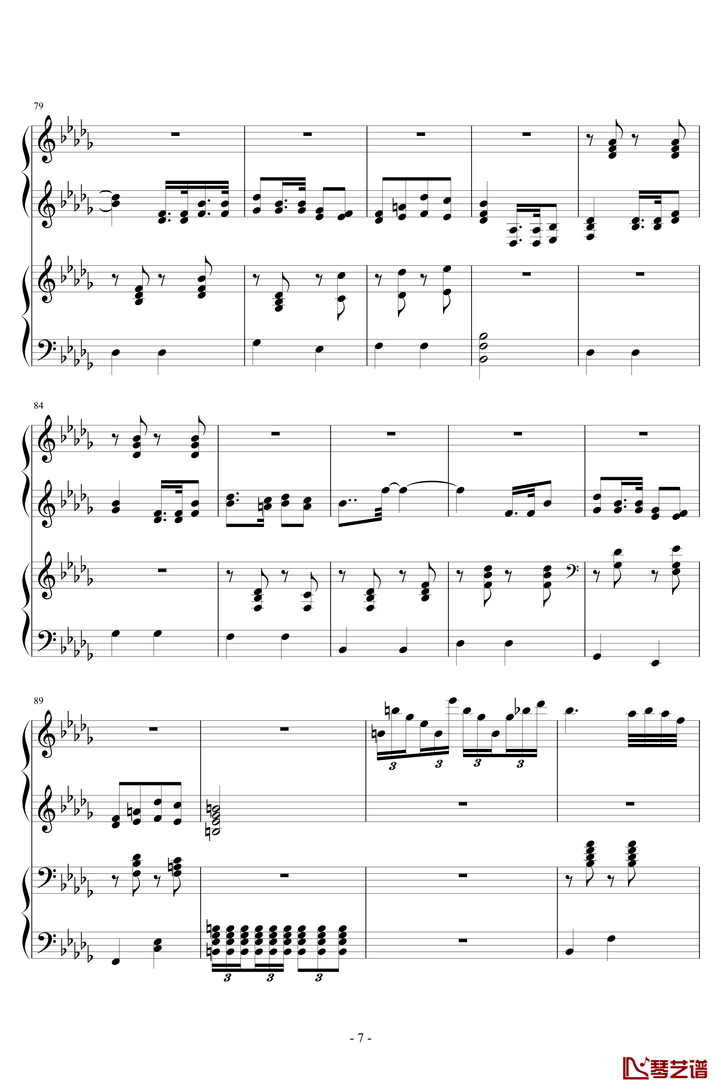 マインドブランド钢琴谱-足首版7