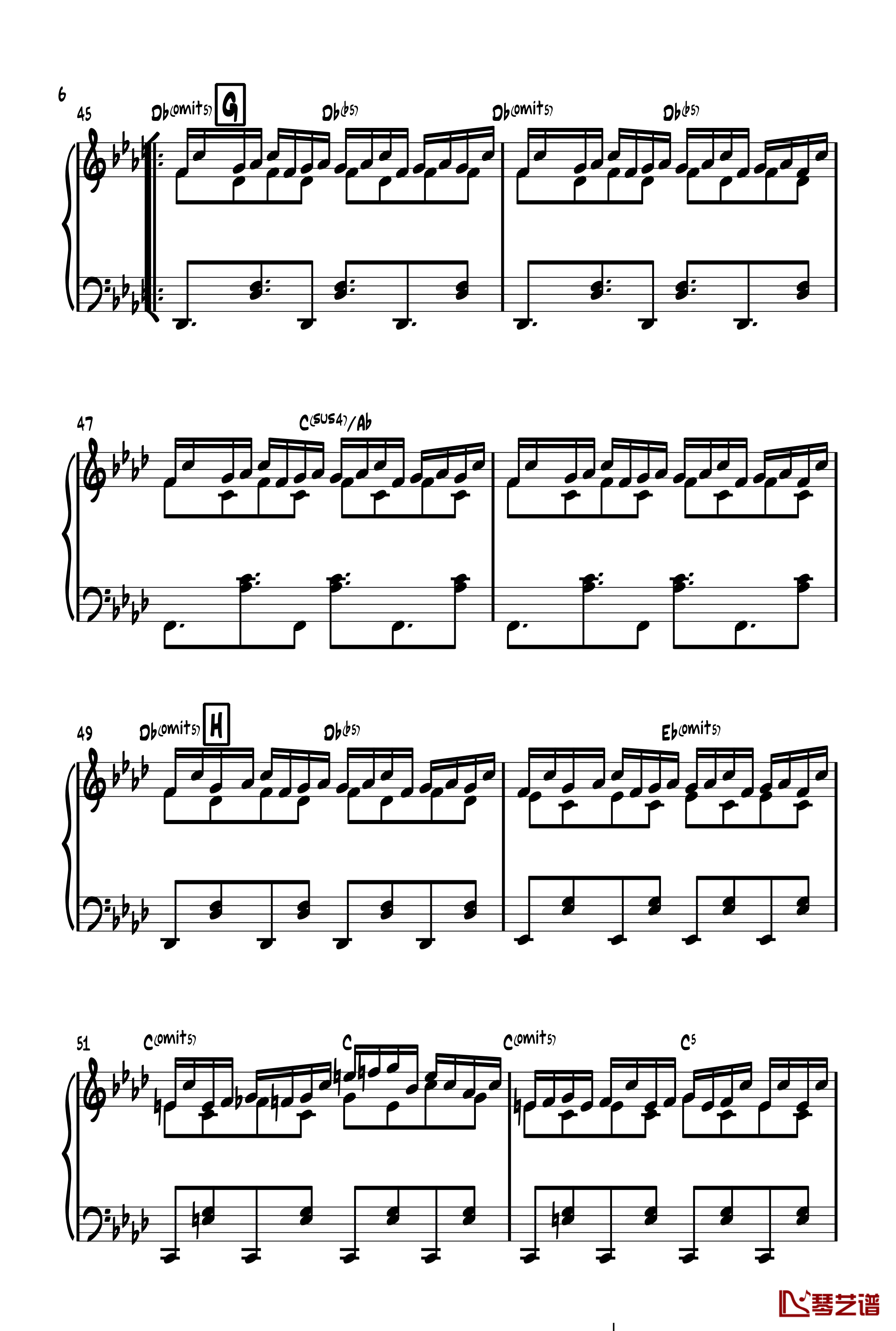 旅人1970钢琴谱-ヴォヤージュ１９７０-zun6