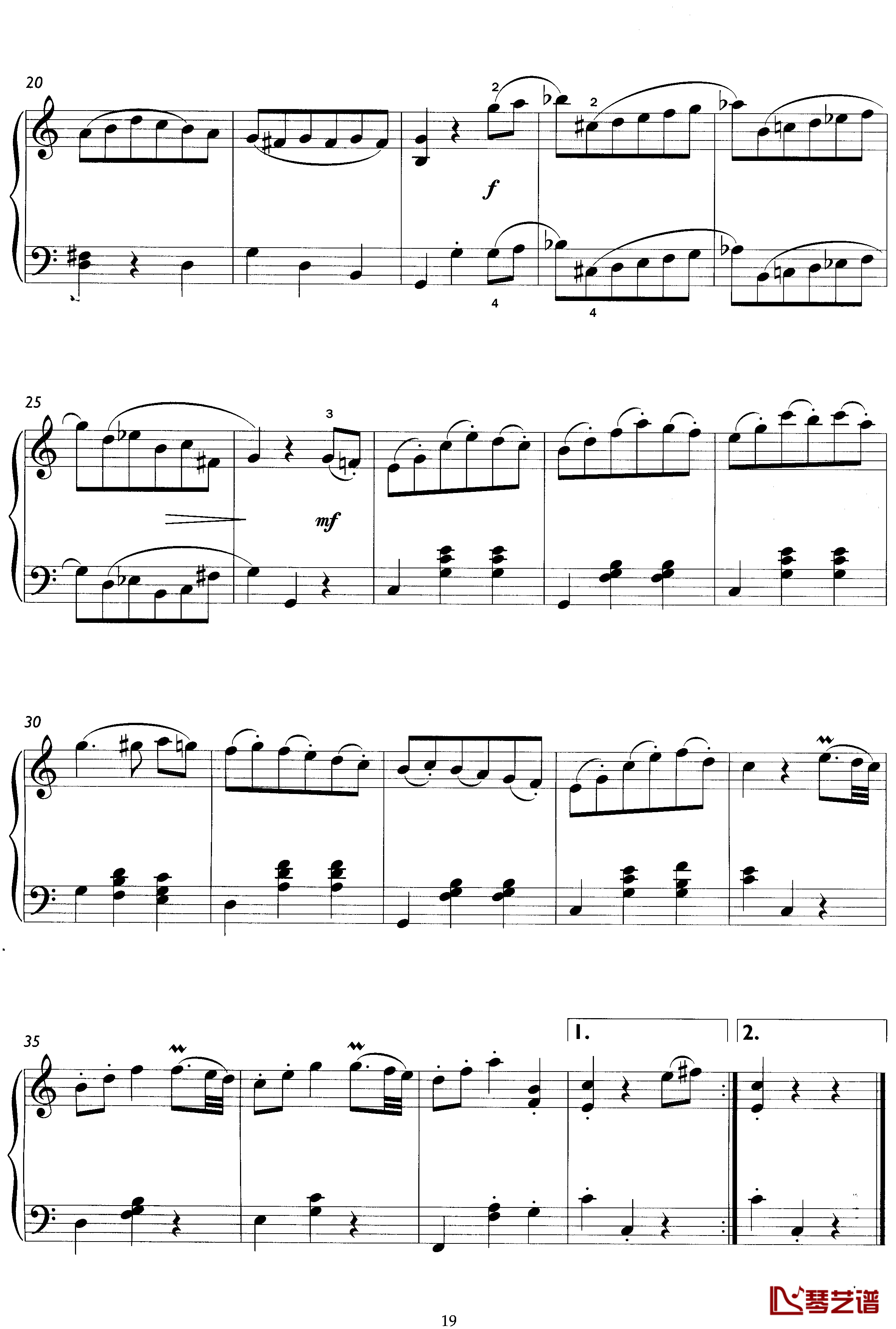 我也能弹莫扎特钢琴谱-简化改编-莫扎特2
