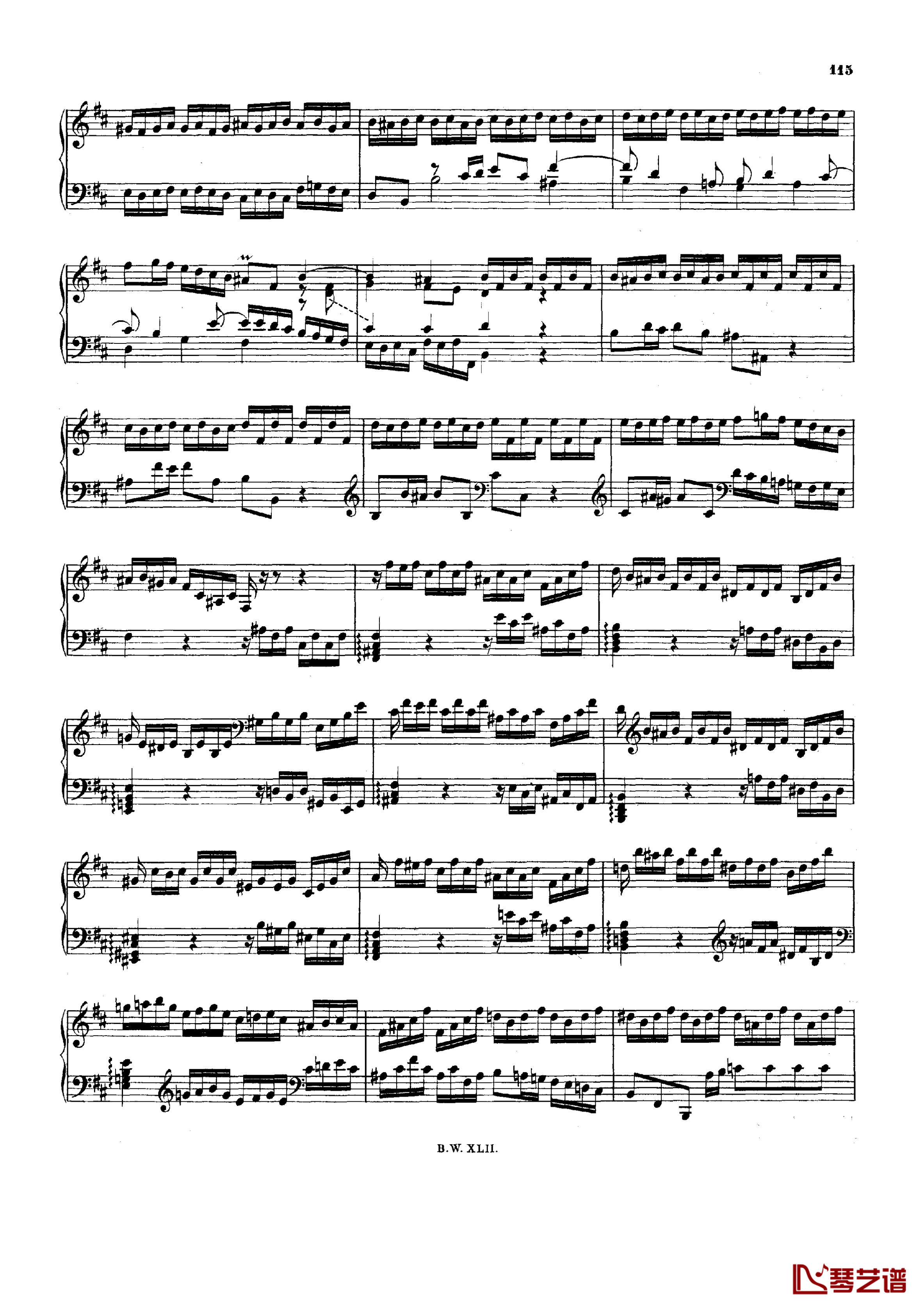 降B小调协奏曲钢琴谱-巴赫8