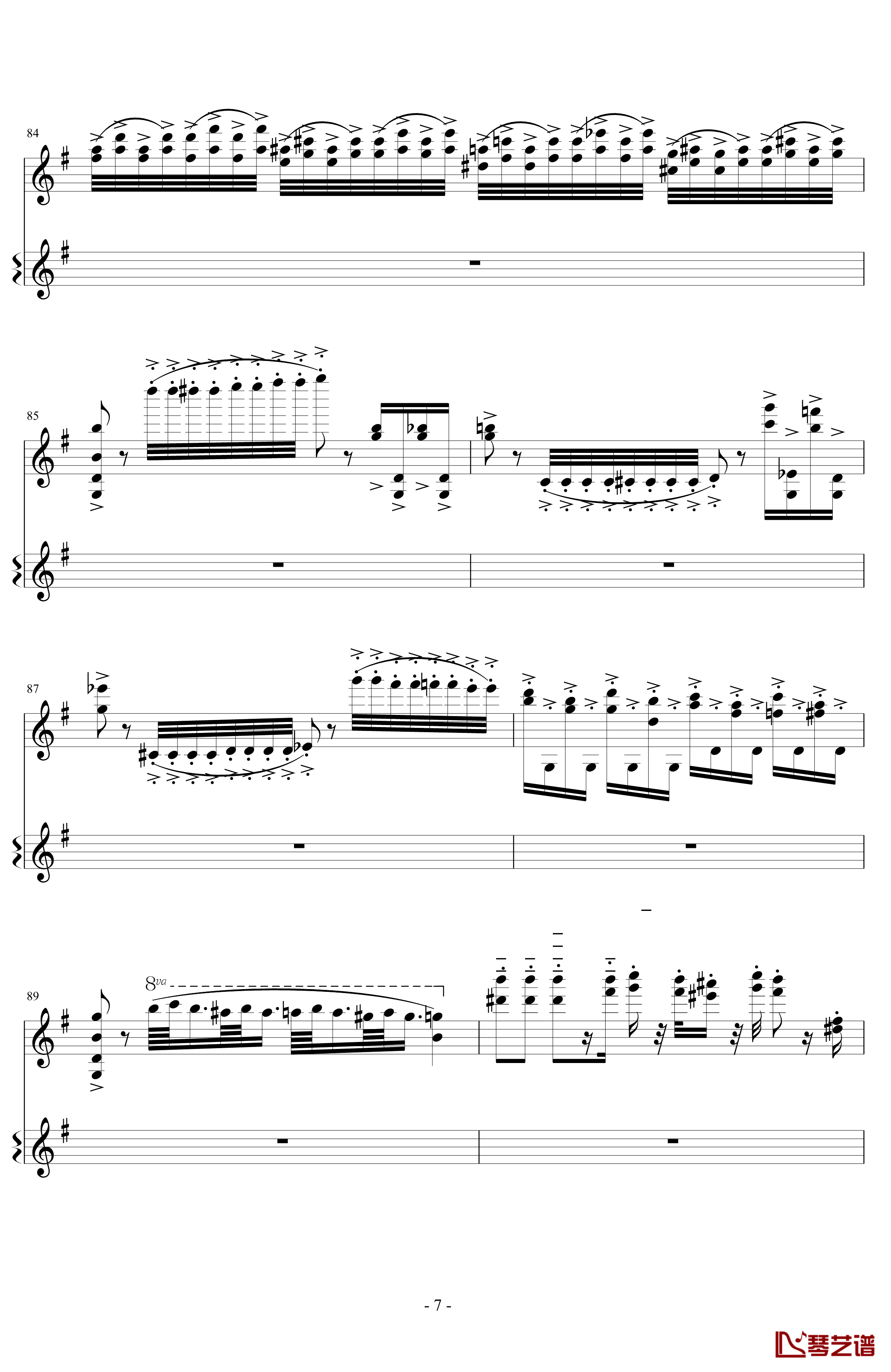 意大利国歌变奏曲钢琴谱-DXF7