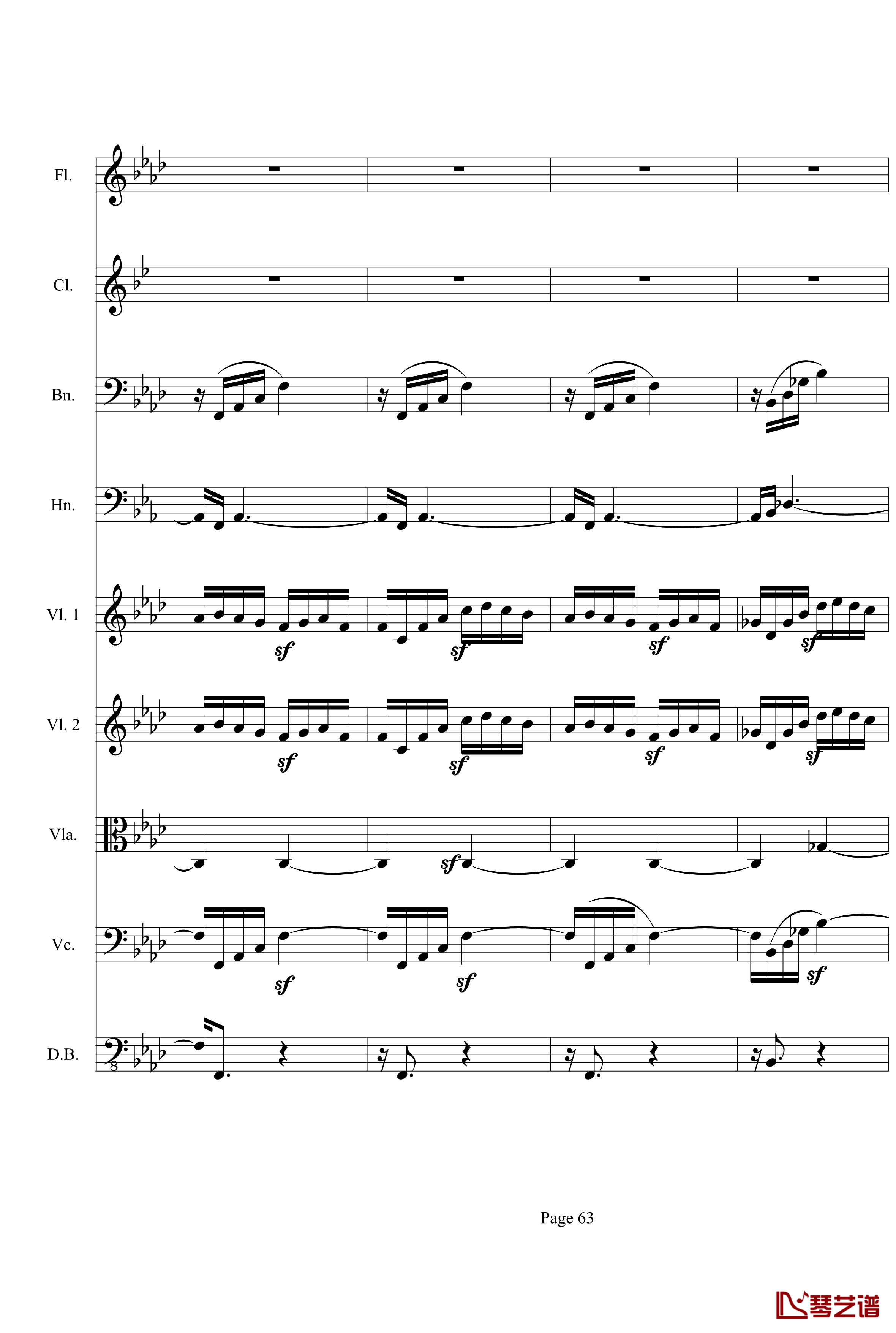奏鸣曲之交响第23首Ⅲ钢琴谱--贝多芬-beethoven63