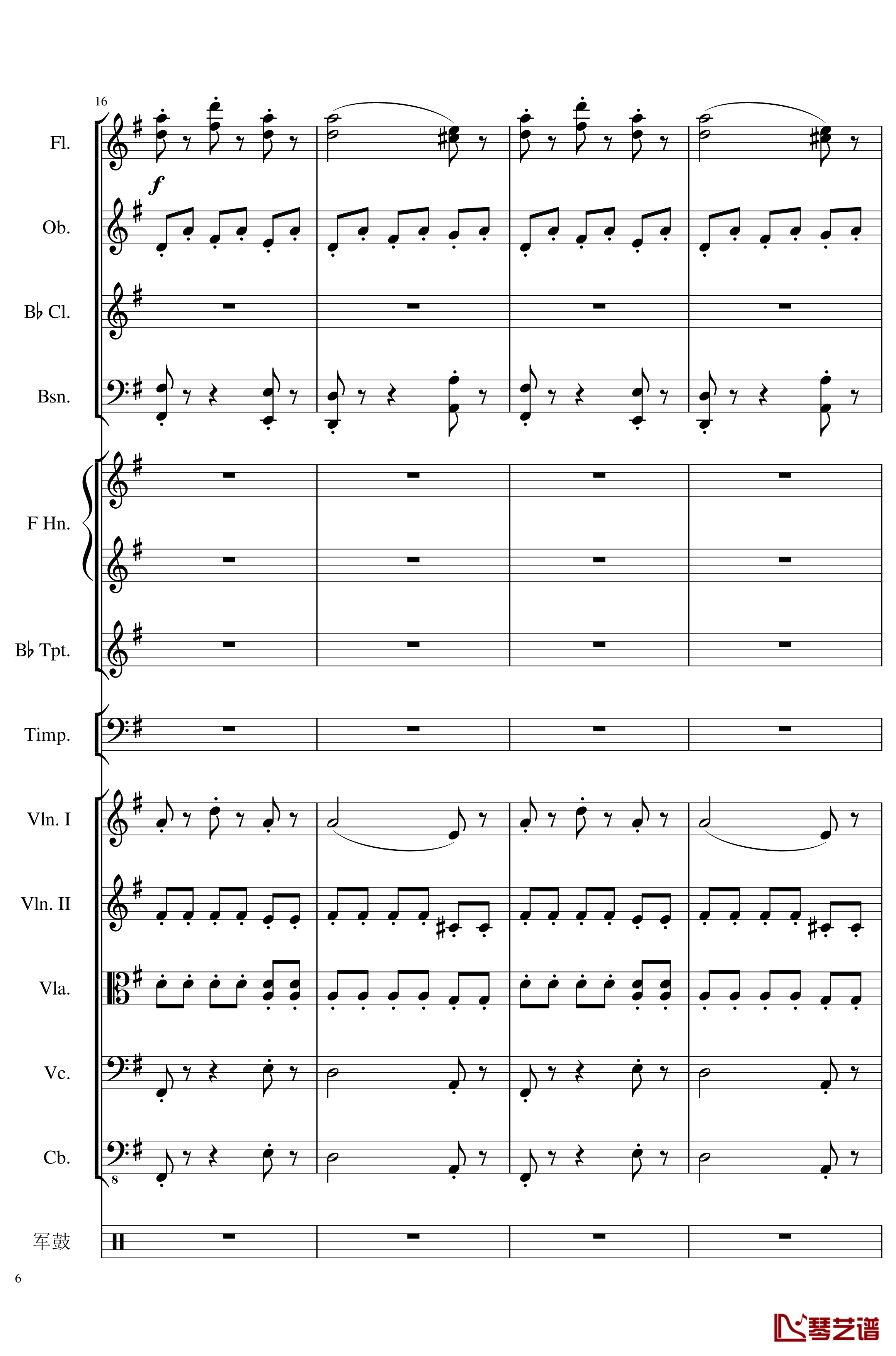 4 Contredanse for Chamber Orchestra, Op.120钢琴谱-No.4-一个球6