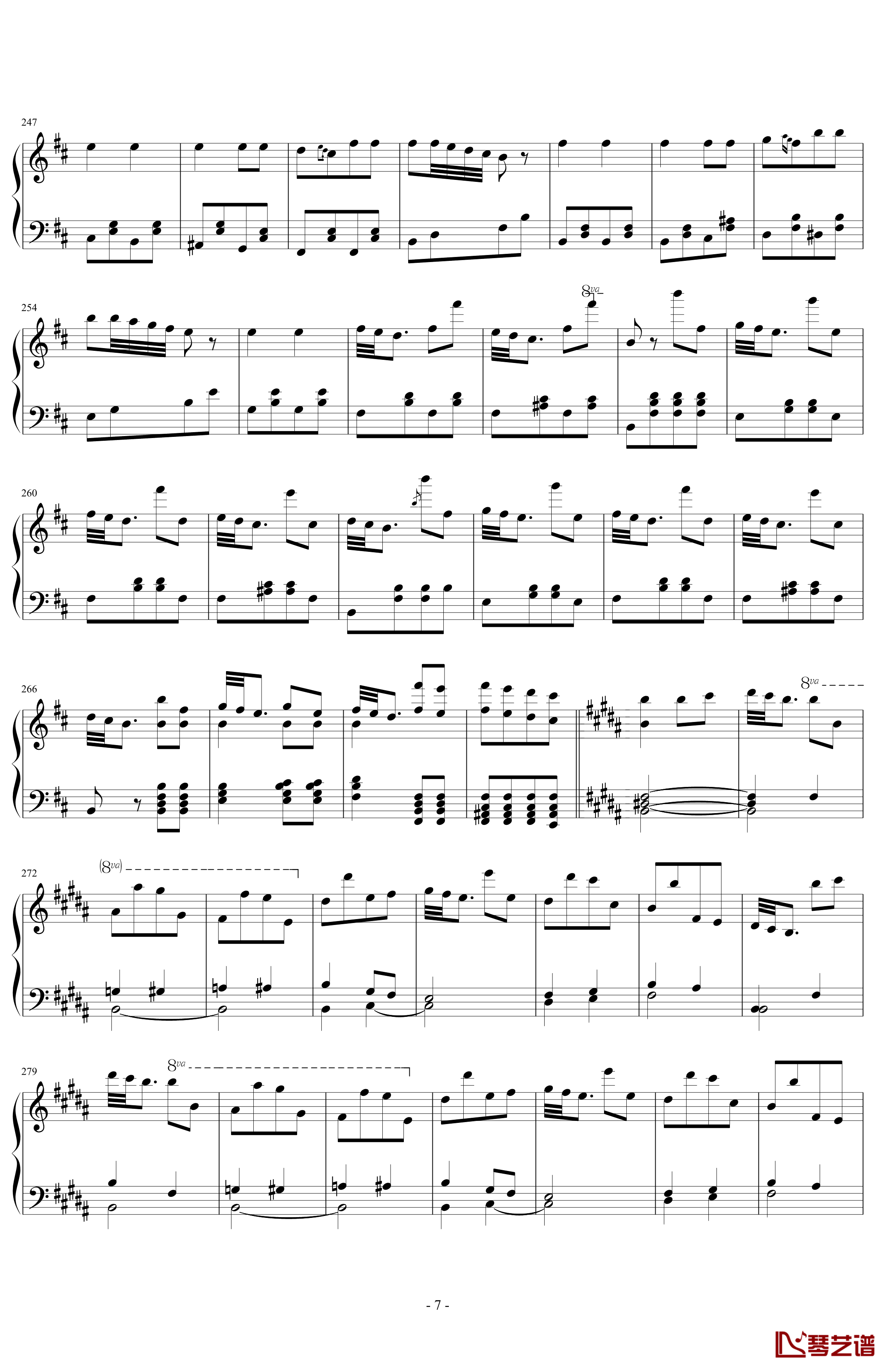 小精灵钢琴谱-巴齐纳-7