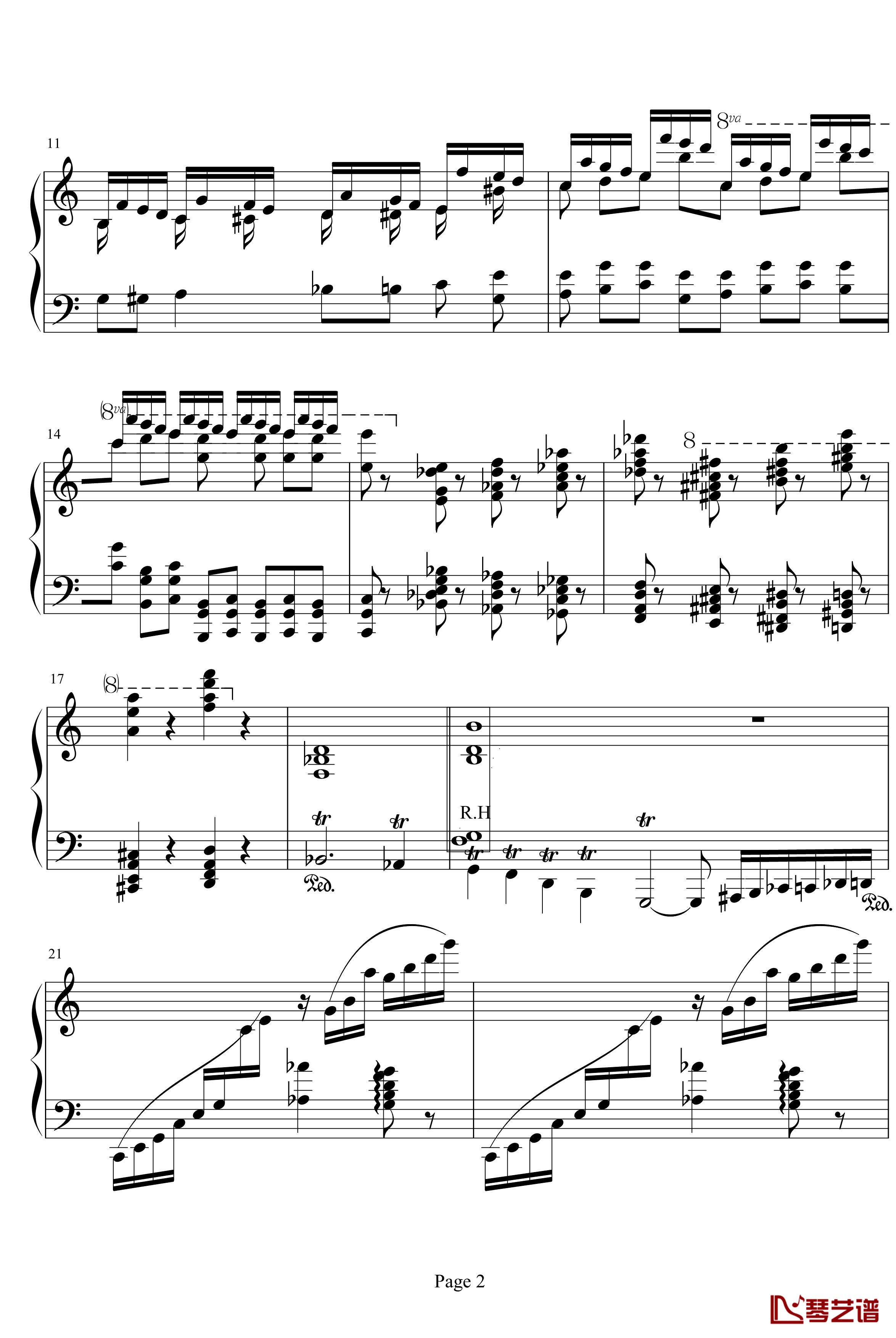 超凡练习曲第1首钢琴谱-李斯特2